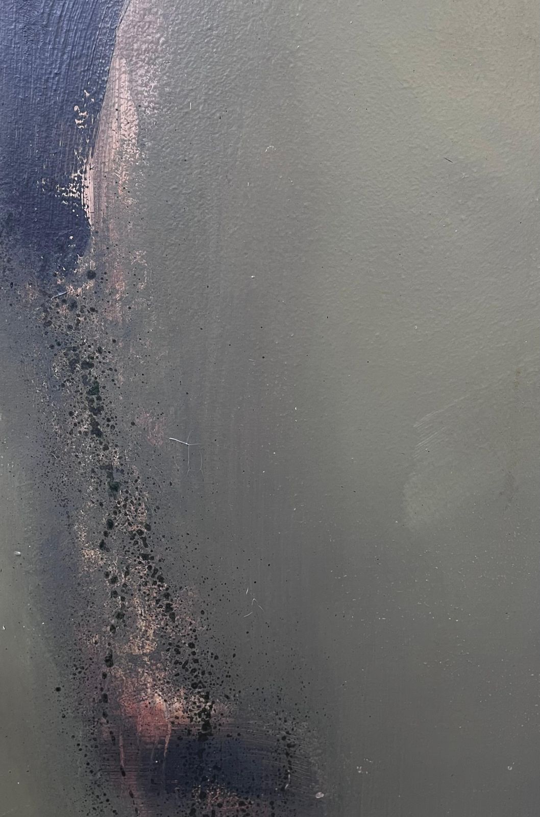 Jan Maïhuge French Contemporary Expressionist Signed Painting Atmospheric Greys2002 photo Art