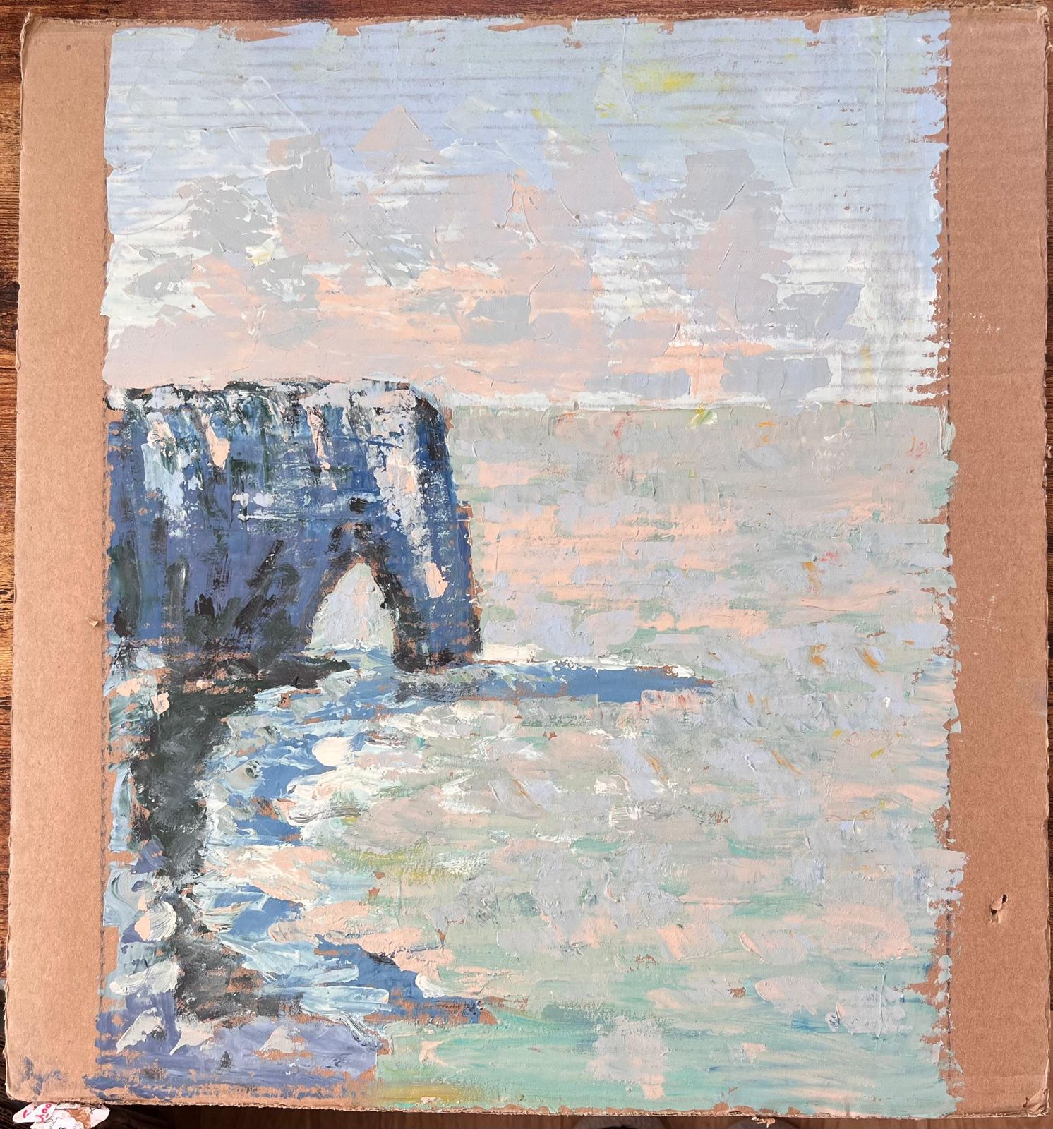 Fanch Lelfrench Impressionist Seascape Of étretat Cliffs Normandy Coast photo furniture