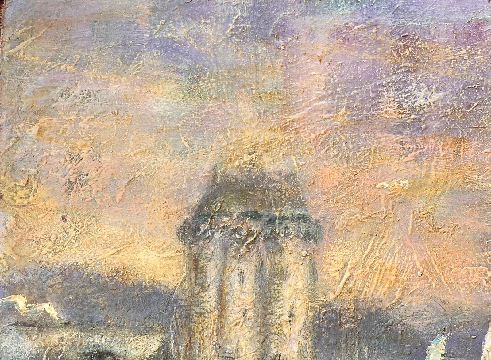 Fanch Lelfrench Impressionist Harbour Scene With Sailboats At Sunset photo vinterior