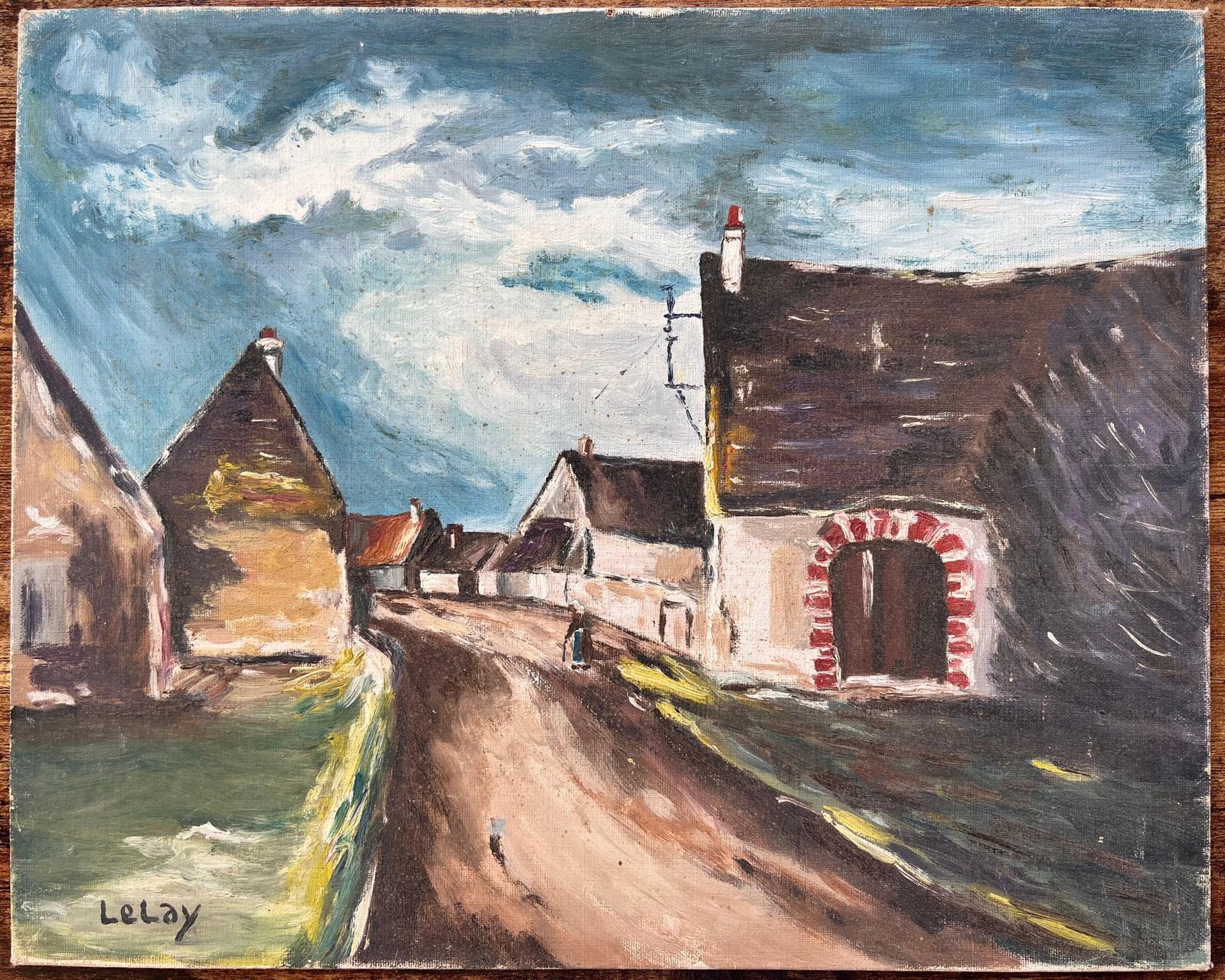 F. Le Layfrench Village Street With Stone Houses And Arched Doorway photo furniture