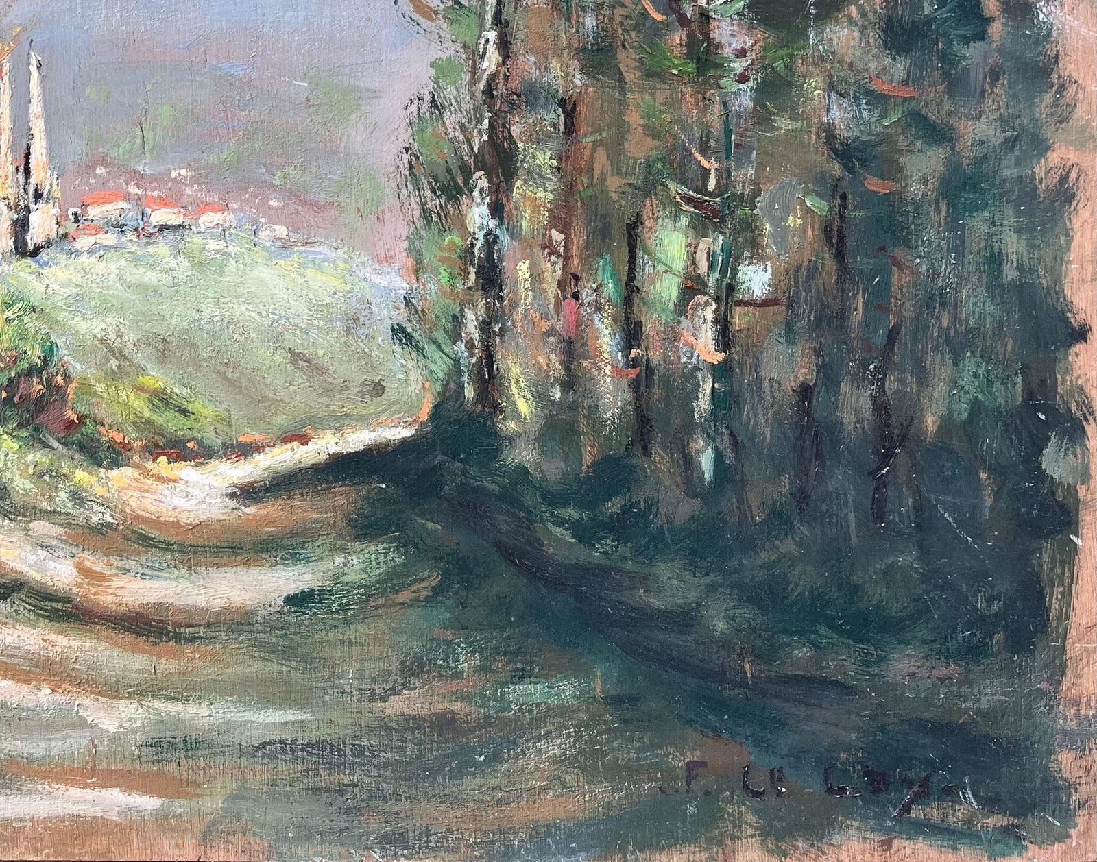 F. Le Layfrench Impressionist Landscape Of Rural Path In Vimoutiers Normandy photo 530.0