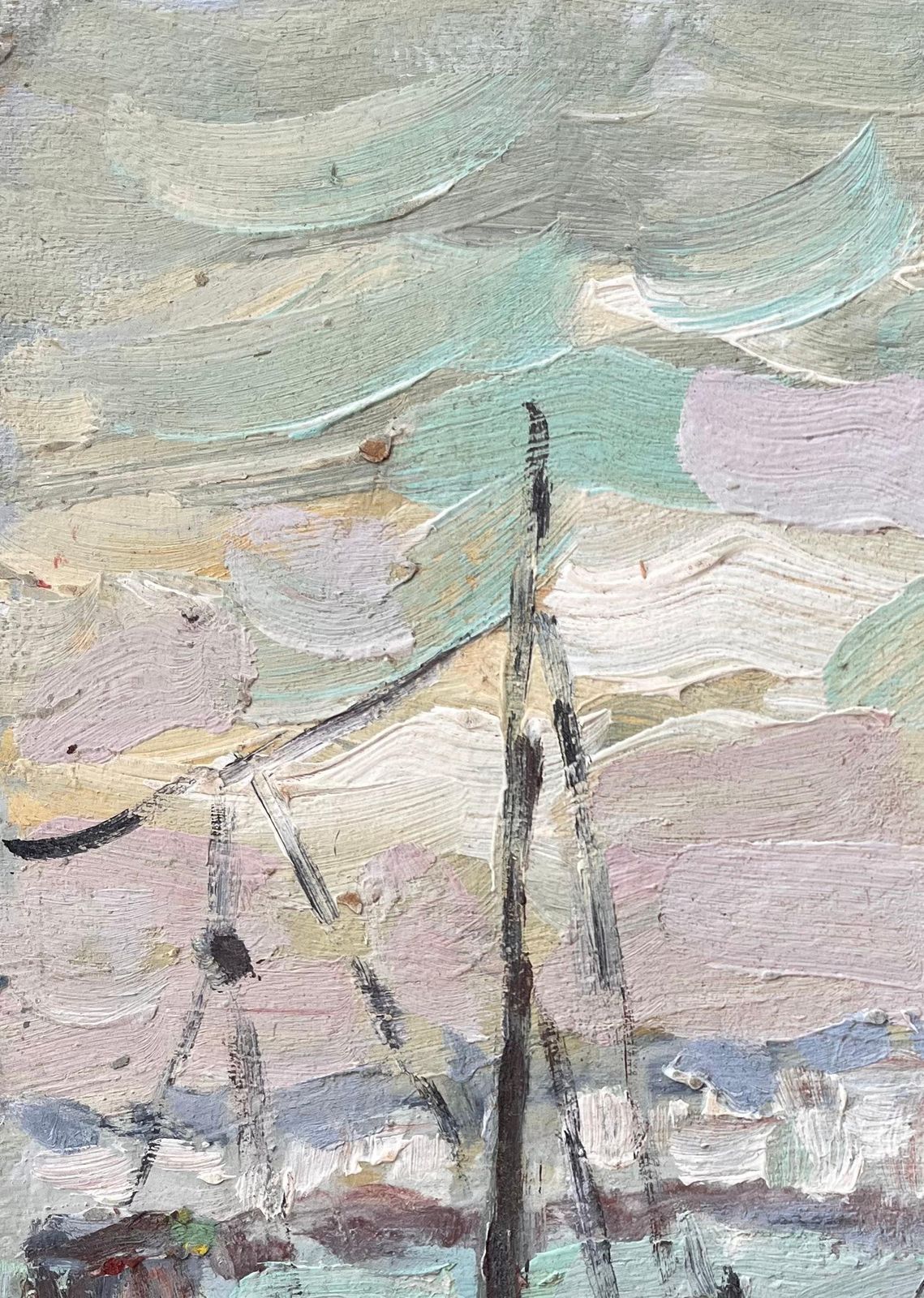 Fanch Lelfrench Impressionist Painting Of Fishing Boats In Le Croisic Brittany1989 photo Art