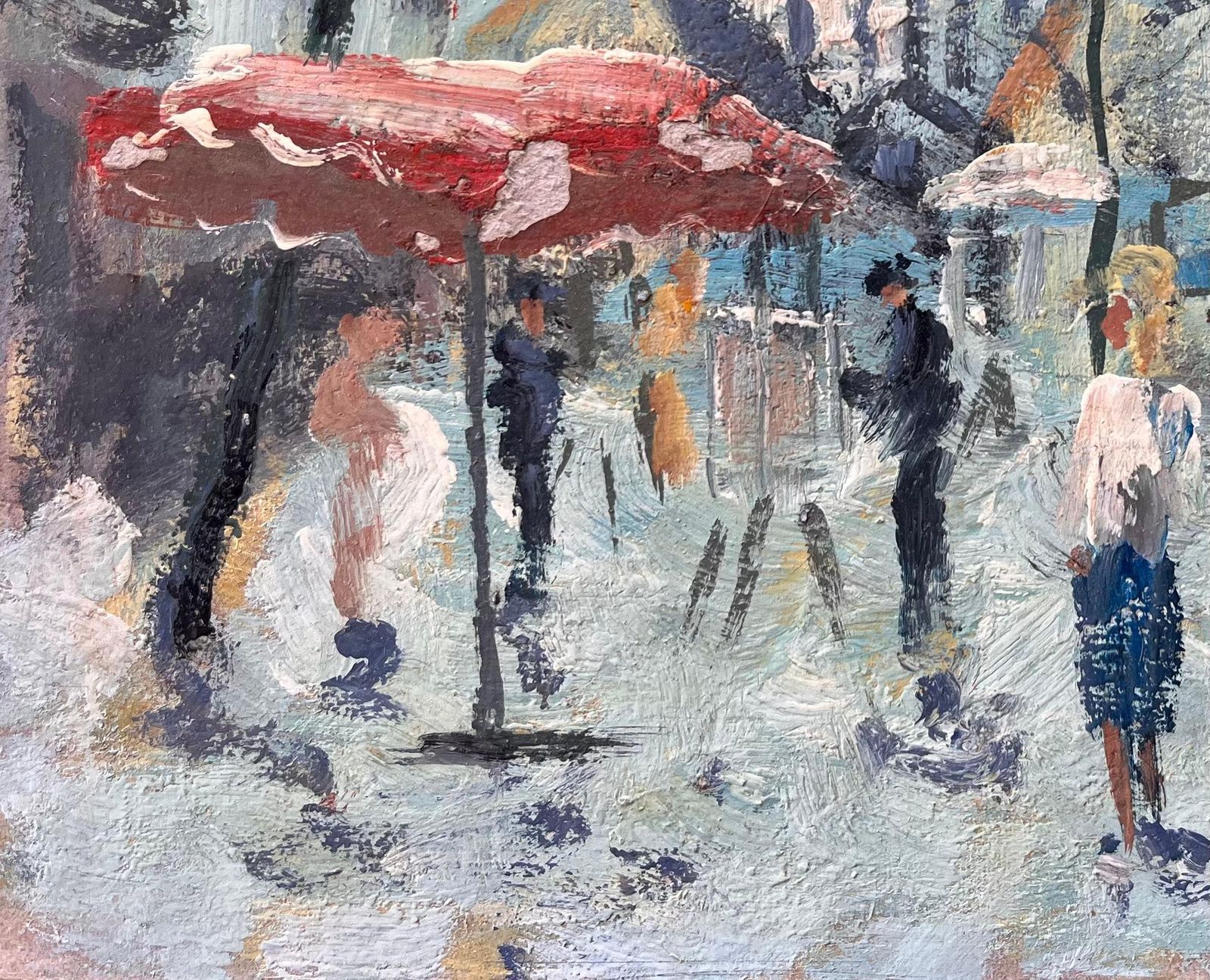 Fanch Lelimpressionist Sunlit Market Scene At The Foot Of The Sacré Cœur In Montmartre1990 photo Art