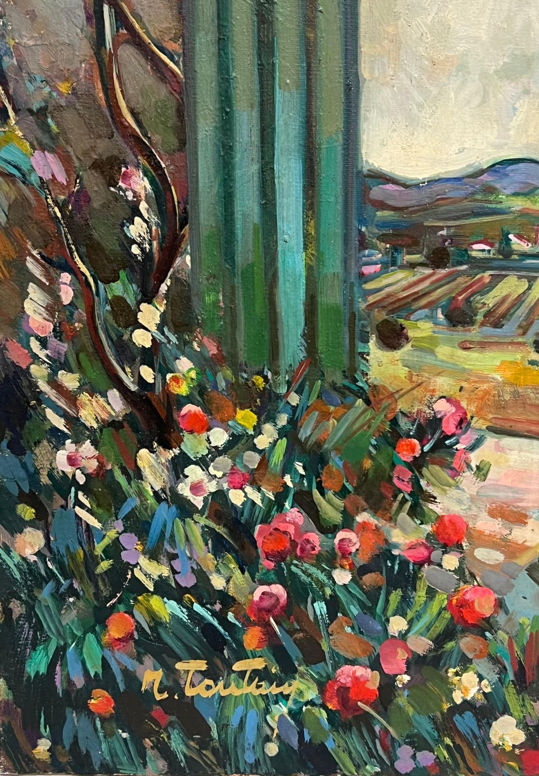 Max Toutaingreen Garden Gate Leading To The Valley French Post Impressionist Painting photo furniture