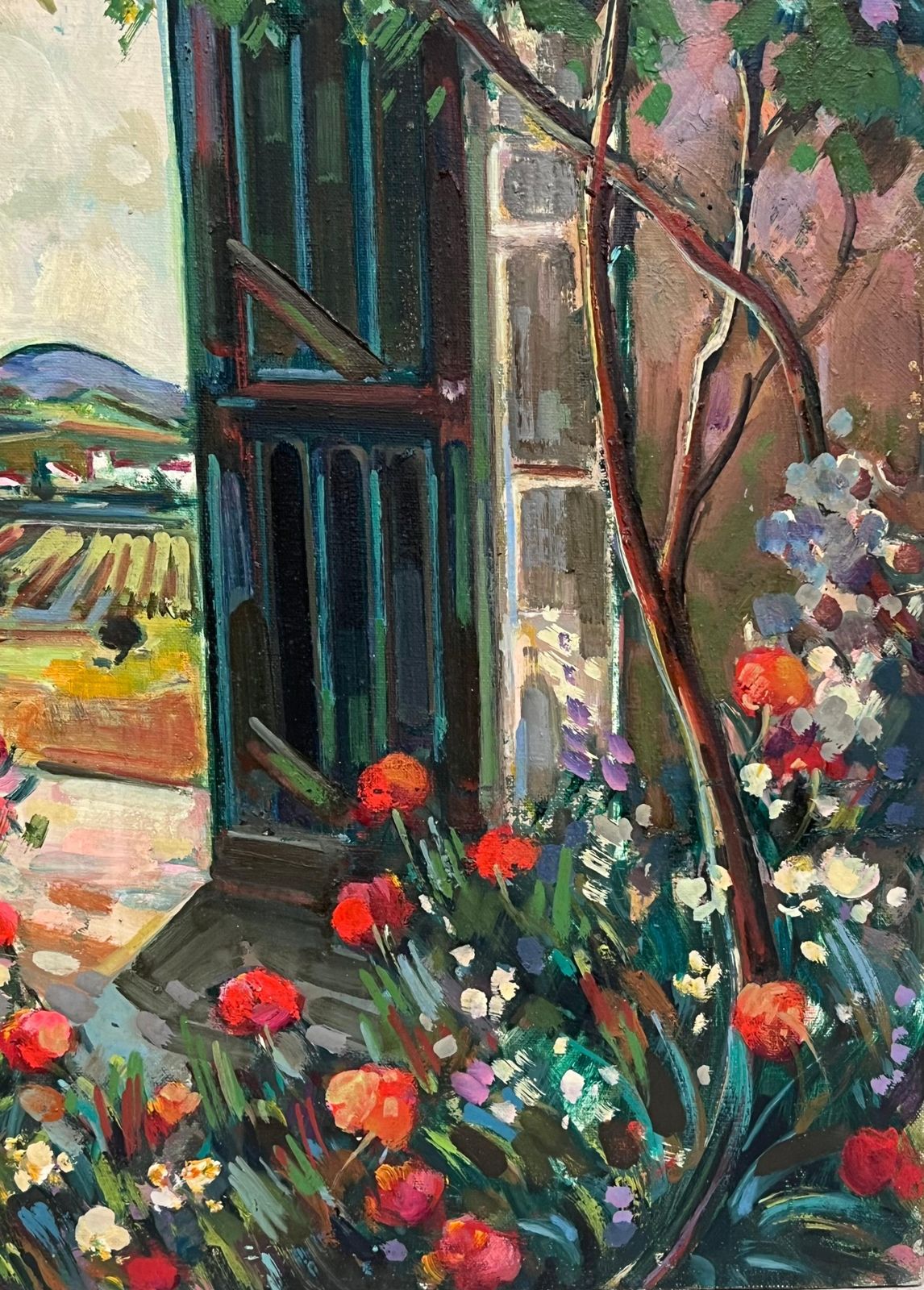 Max Toutaingreen Garden Gate Leading To The Valley French Post Impressionist Painting photo for sale