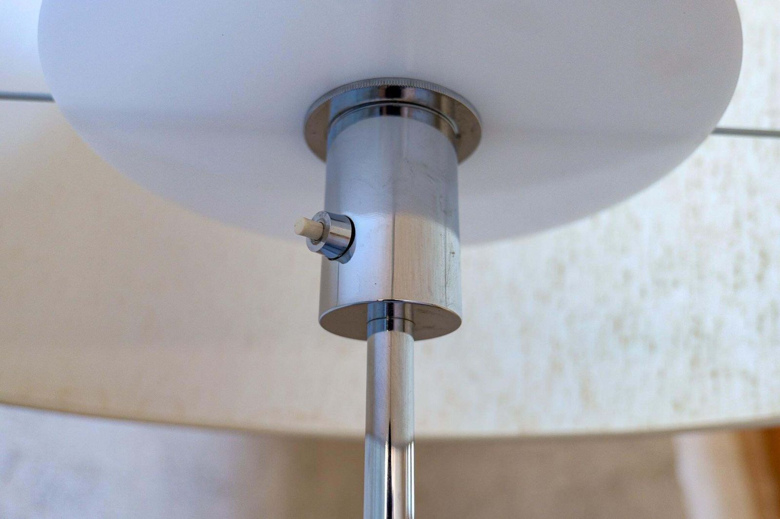 photo for sale Midcentury Modern Chrome Leather Floor Lamp Atelje Lyktan, Sweden