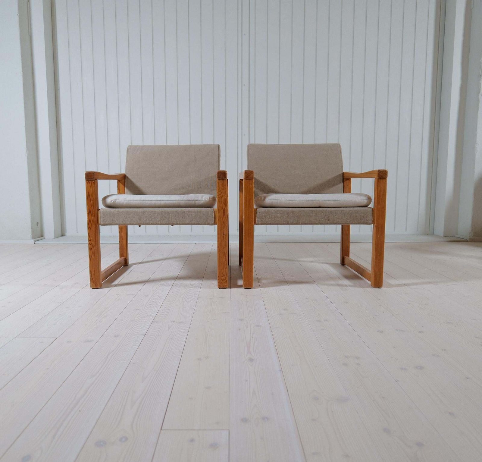Midcentury Modern Karin Mobring Armchairs Model Diana By Ikea In Sweden, 1970s photo vintage