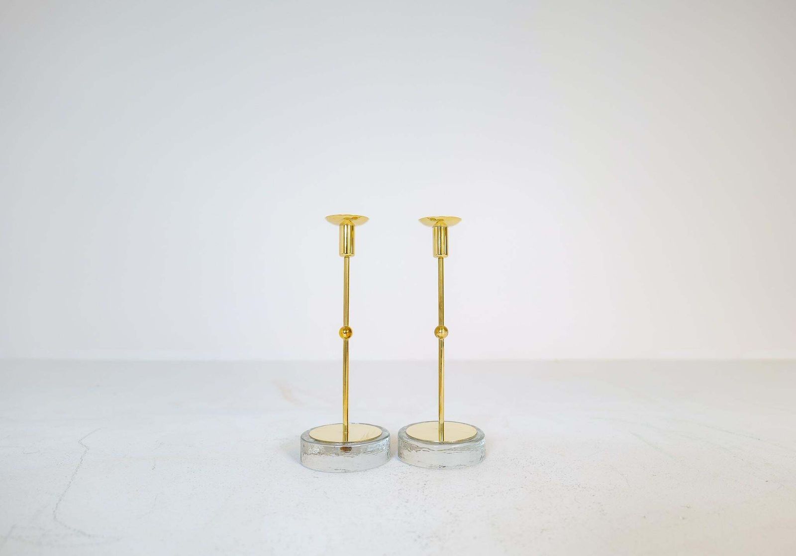 1501.0 Mid Century Set Of 4 Candleholders Ystad Metall, Sweden, 1950s photo