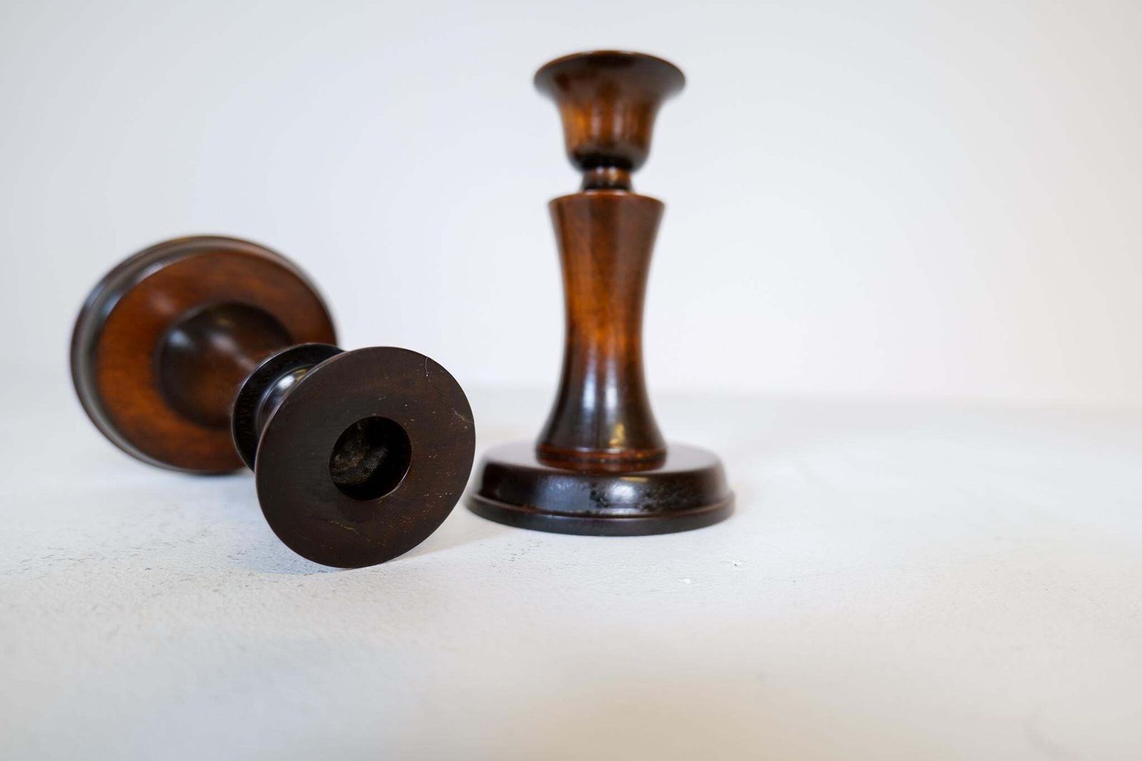 photo furniture Midcentury Set Of 4 Candlesticks In Birch Carl Malmsten Sweden 1960s