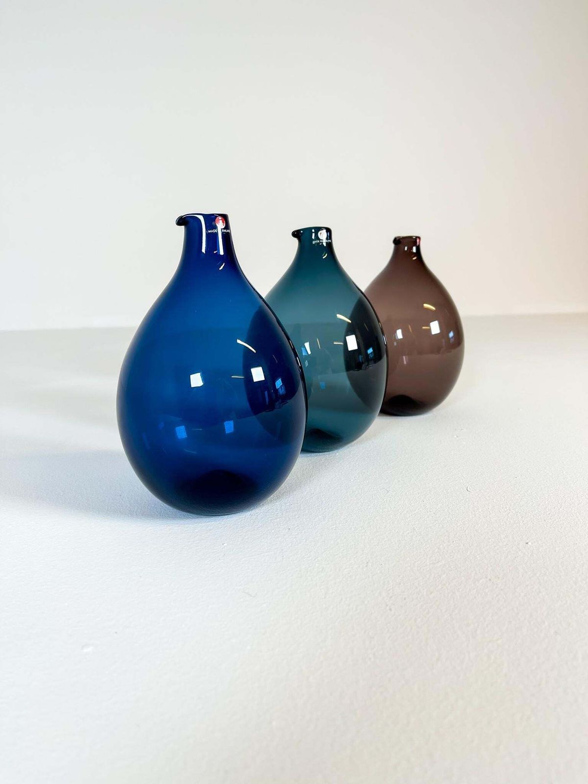 Midcentury Timo Sarpaneva Set Of 3 Bird Bottles / Vases Iittala photo buy