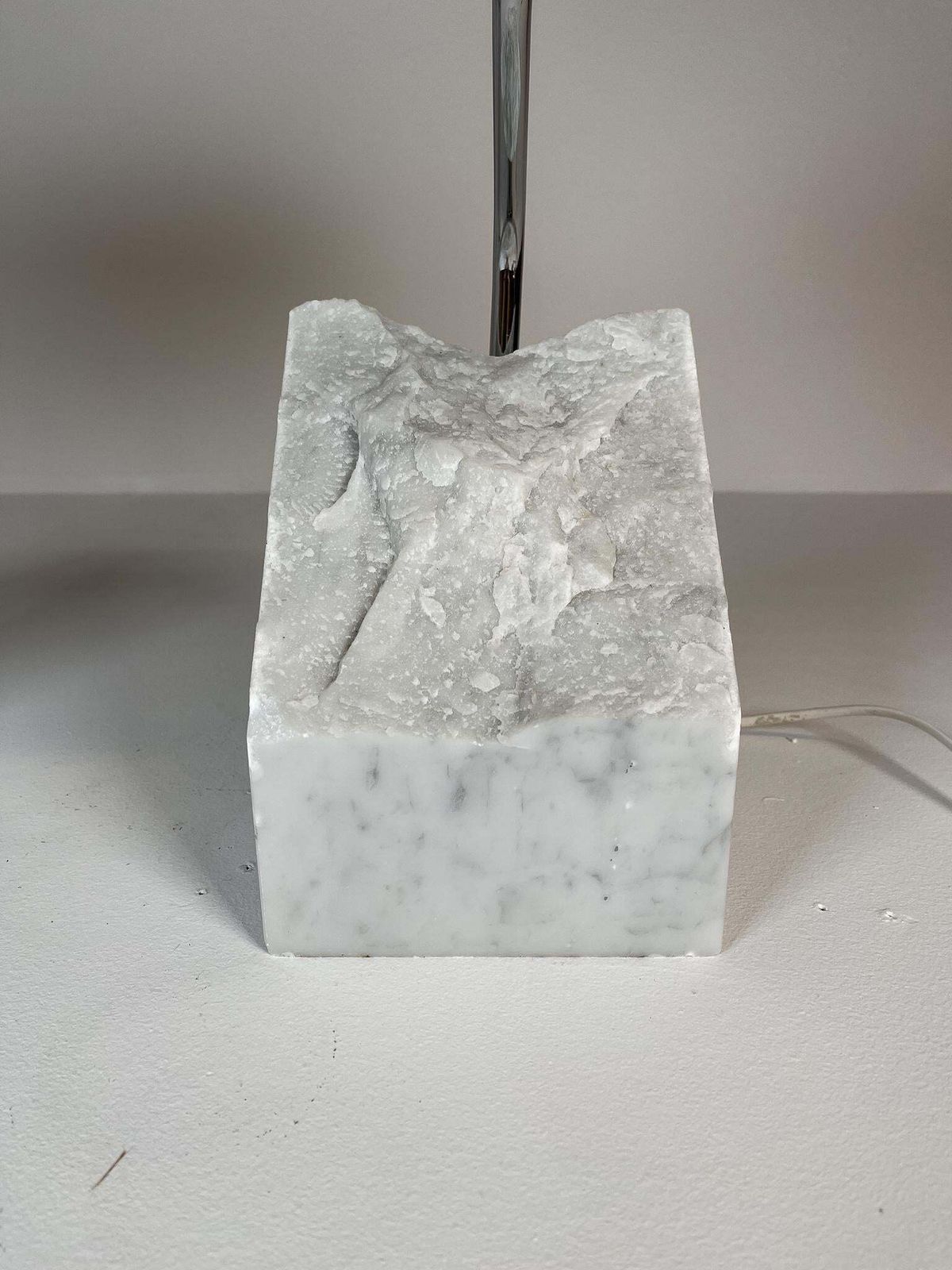 photo buy Mid Century Pair Of Bergboms Marble And Steel Table Lamps, 1970s, Sweden