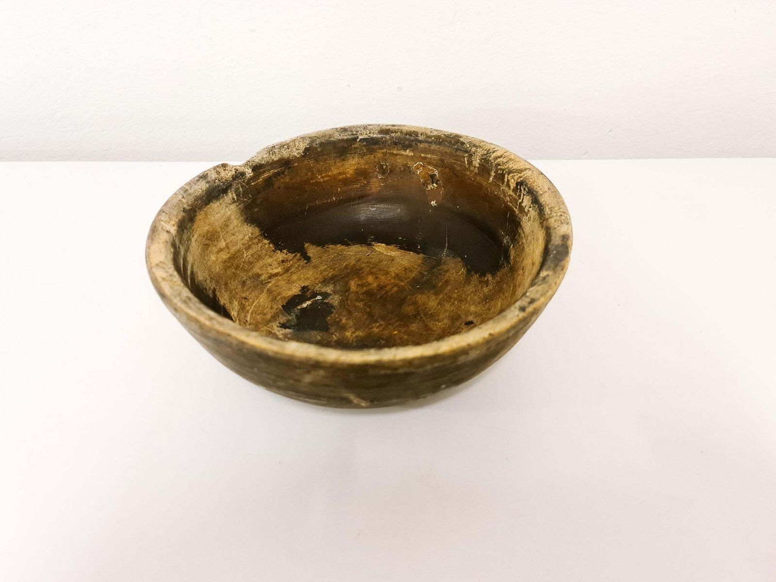 Swedish Folk Art, Unique Early 19th Century Farmers Bowl Painted Wood photo Home Decor
