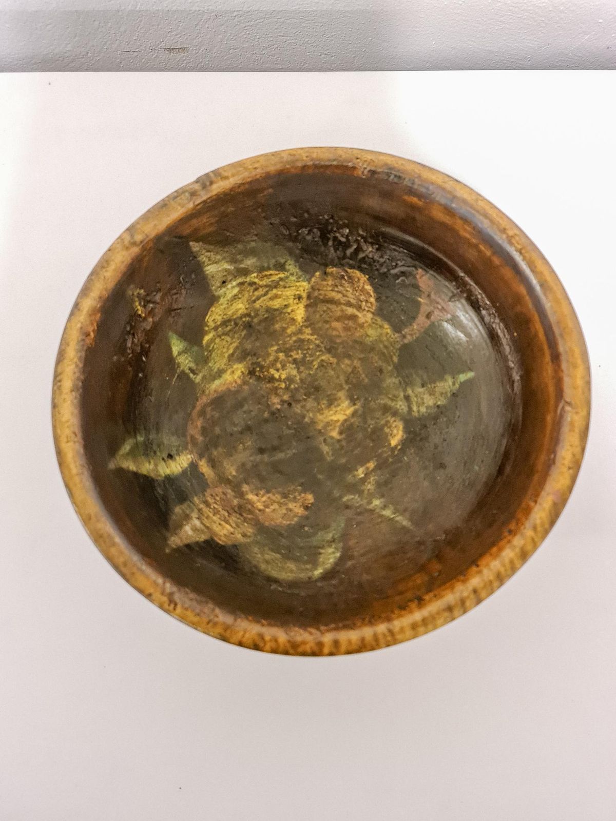 Swedish Folk Art, Unique Early 19th Century Farmers Bowl Painted Wood photo 1072.0