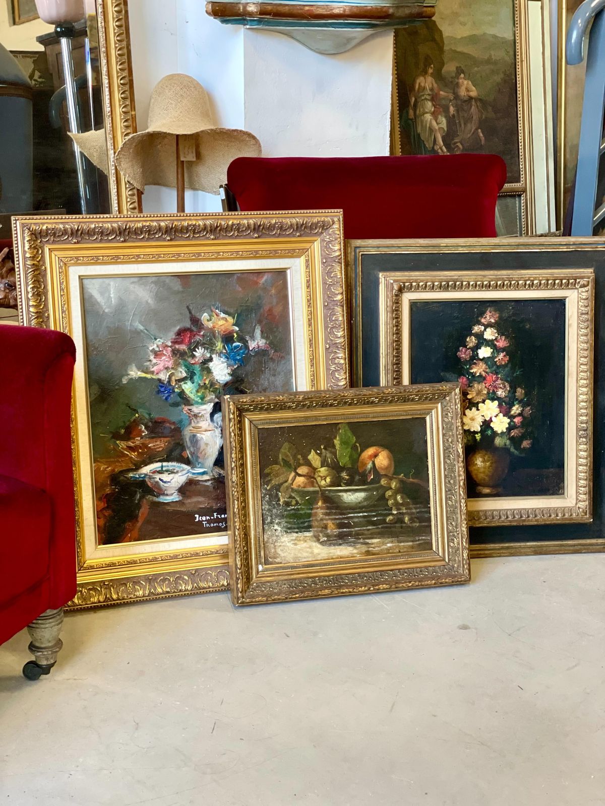 1583.0 Vibrant Floral Still Life With Porcelain Bowl By Jean François Thomas photo