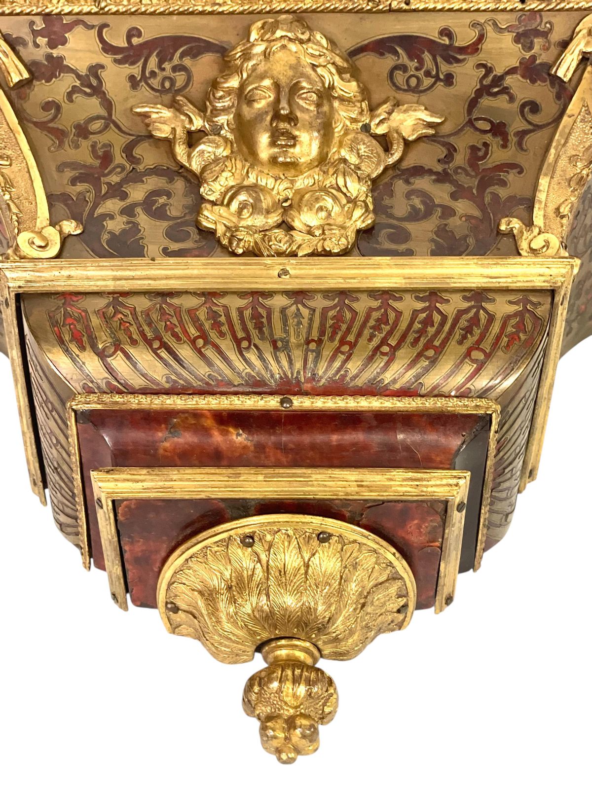 19th Century Wall Bracket Console With Gilt Bronze Mask And Satyrs photo for sale