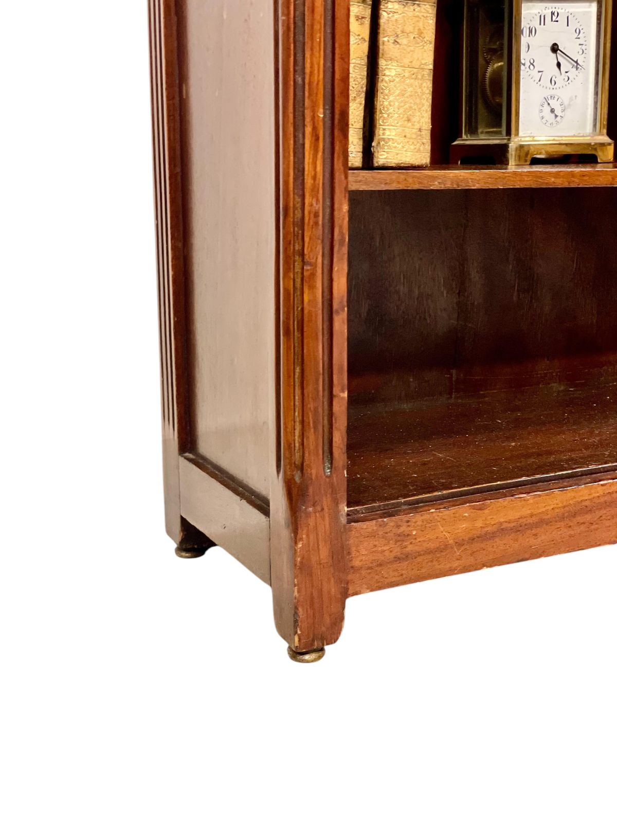 photo vintage Bookshelf Or Bibus With Marble Top And Brass Gallery, 19th Century