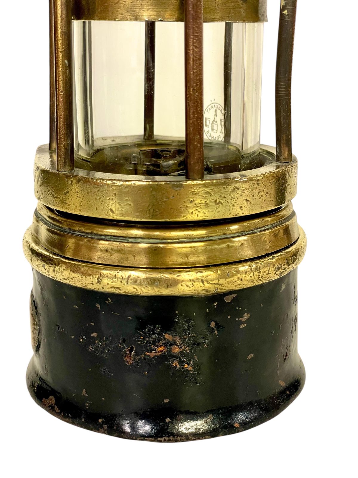 Rare Arras Miner Lamps With Baccarat Crystal, Early 20th Century photo vinterior