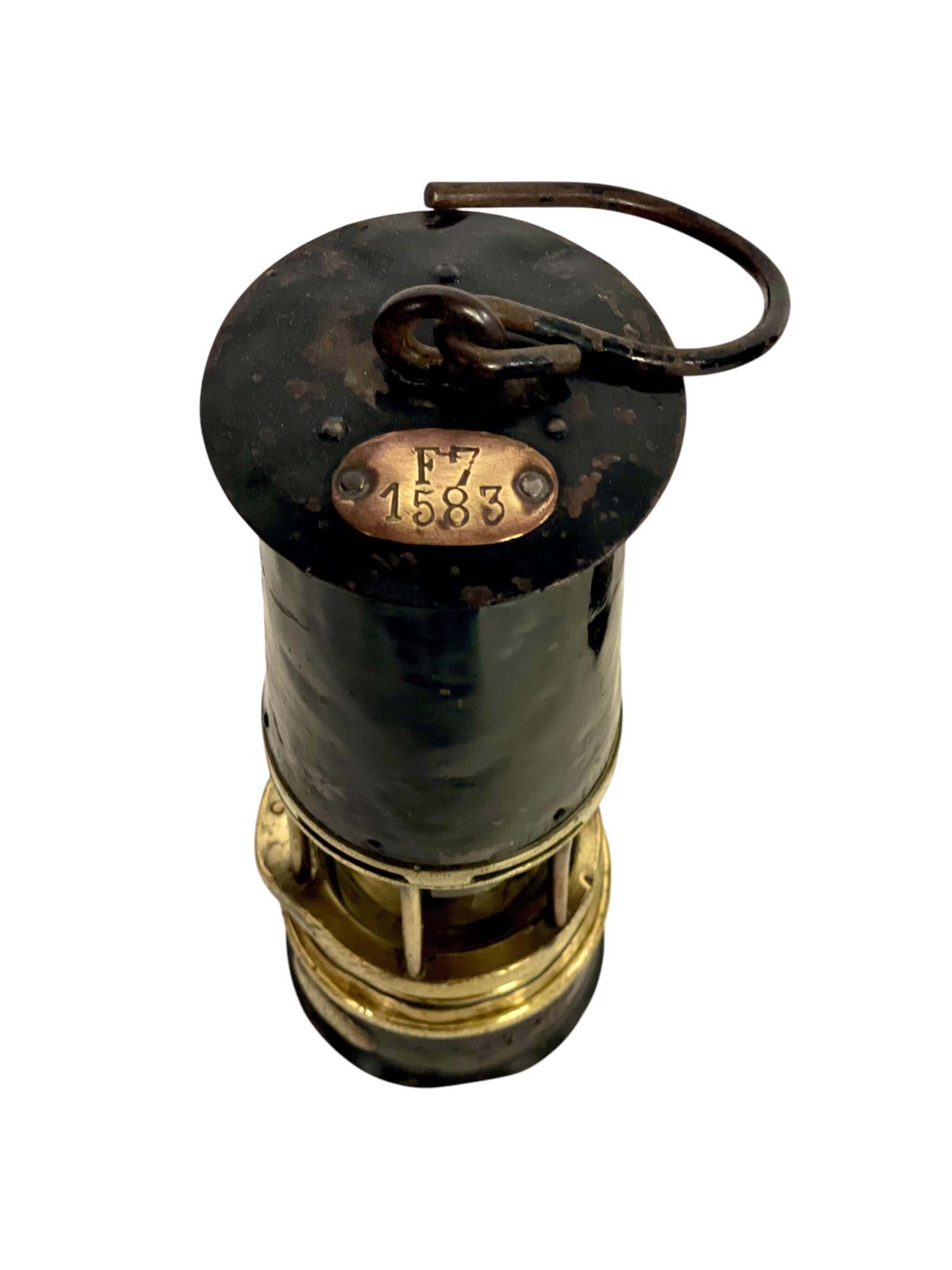 photo for sale Rare Arras Miner Lamps With Baccarat Crystal, Early 20th Century