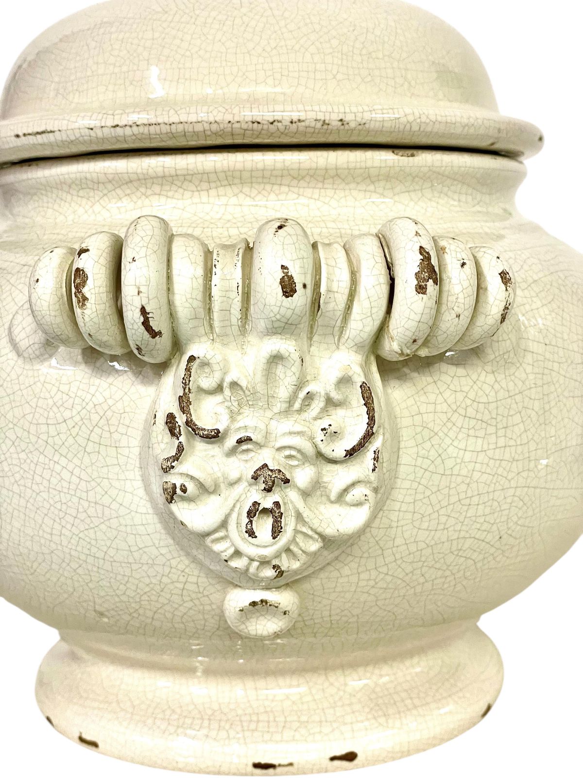 Ceramic Crackle Gazle Tureen With Lid And Plate, 19th Century photo 1553.0
