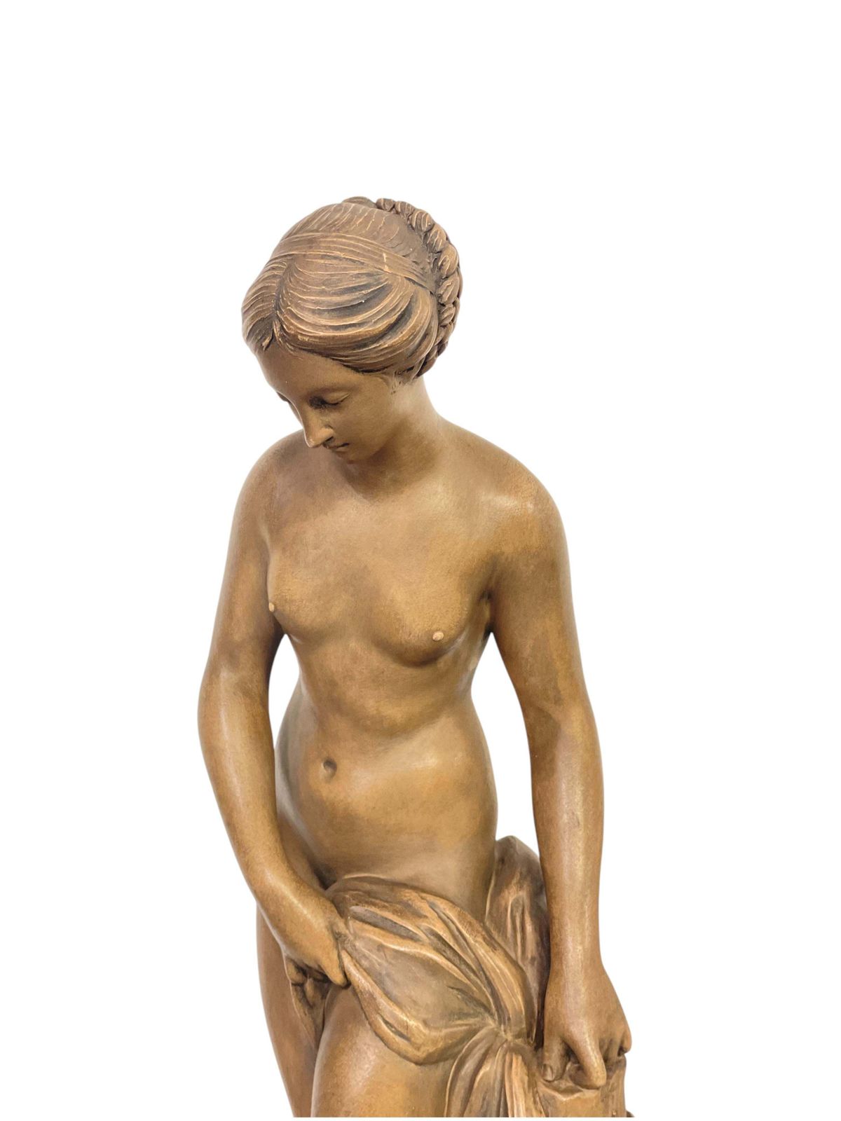 Terracotta Sculpture « La Baigneuse »  After Falconet 19th Century photo for sale