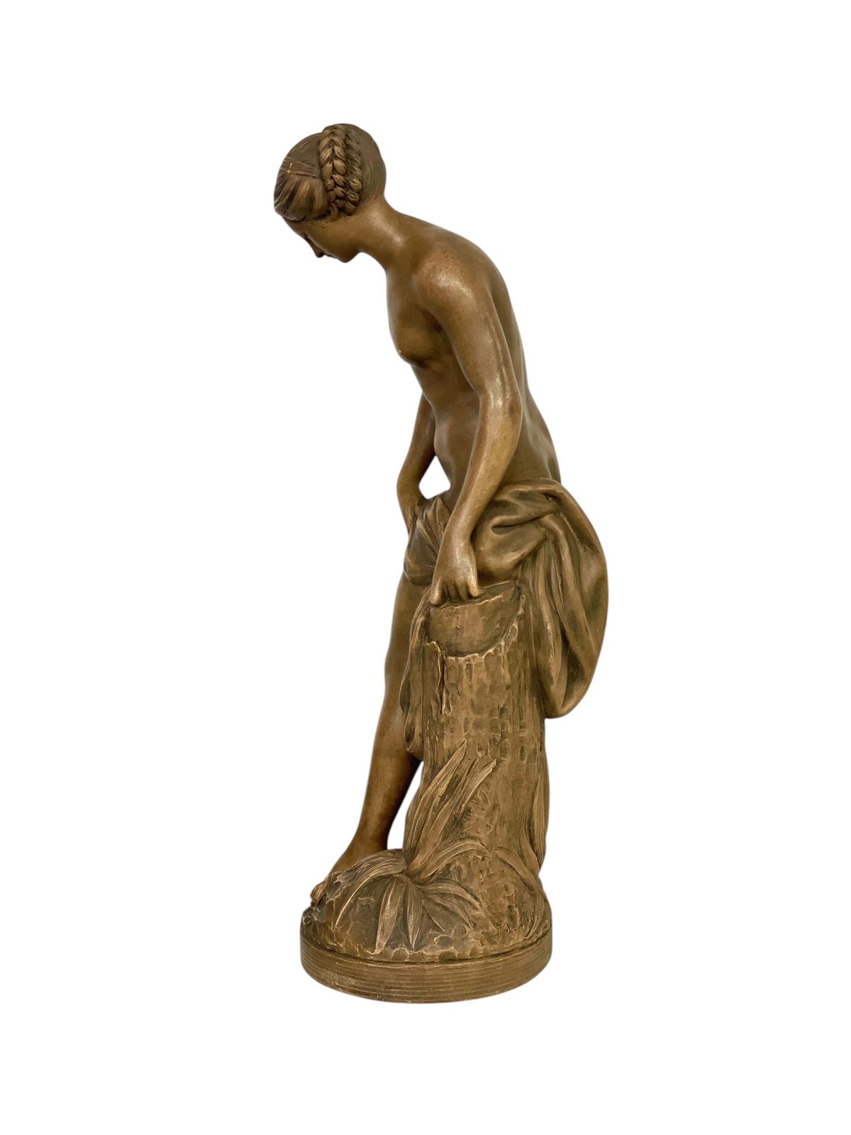 Terracotta Sculpture « La Baigneuse »  After Falconet 19th Century photo vintage