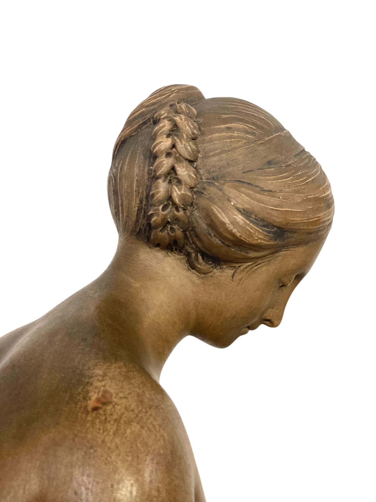 Art Terracotta Sculpture « La Baigneuse »  After Falconet 19th Century photo