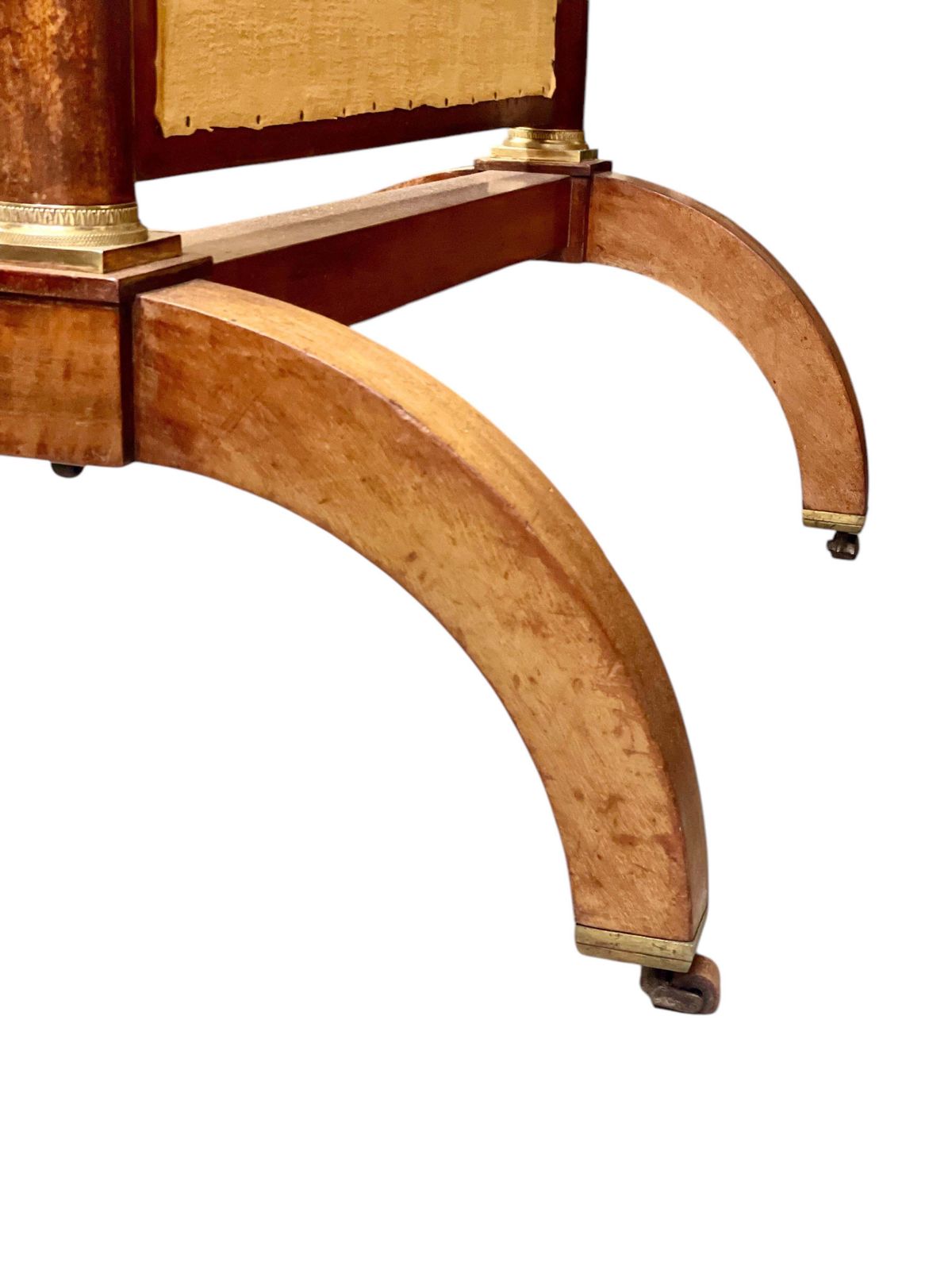 Rare Imposing First Empire Walnut And Gilt Bronze Cheval Mirror photo Home Decor