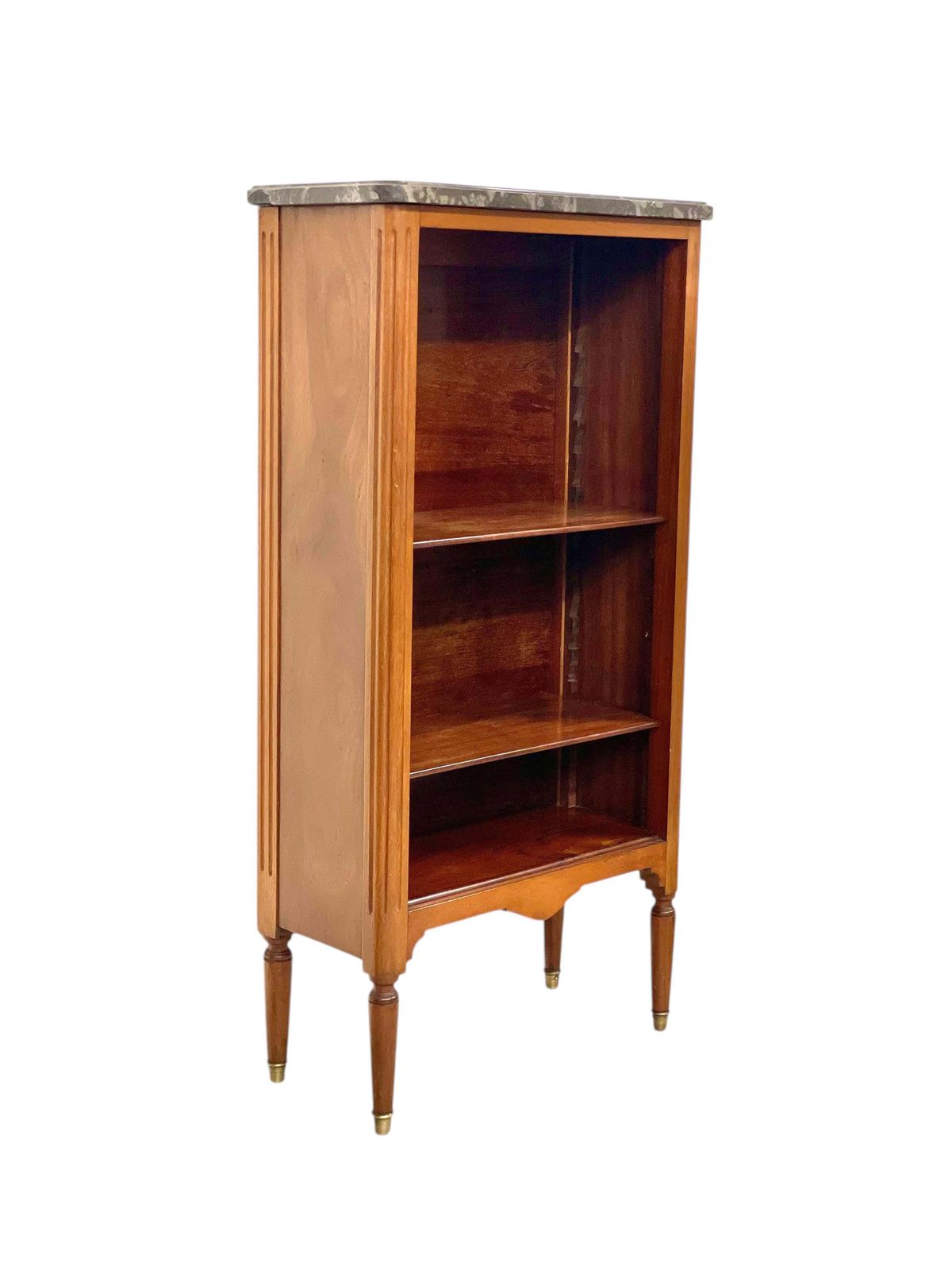 19th Century Walnut Bibus Or Book Case With Marble Top photo Furniture