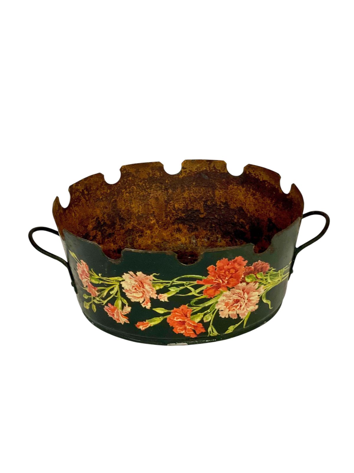 19th Century Exquisite Hand Painted Petite Cachepot photo for sale
