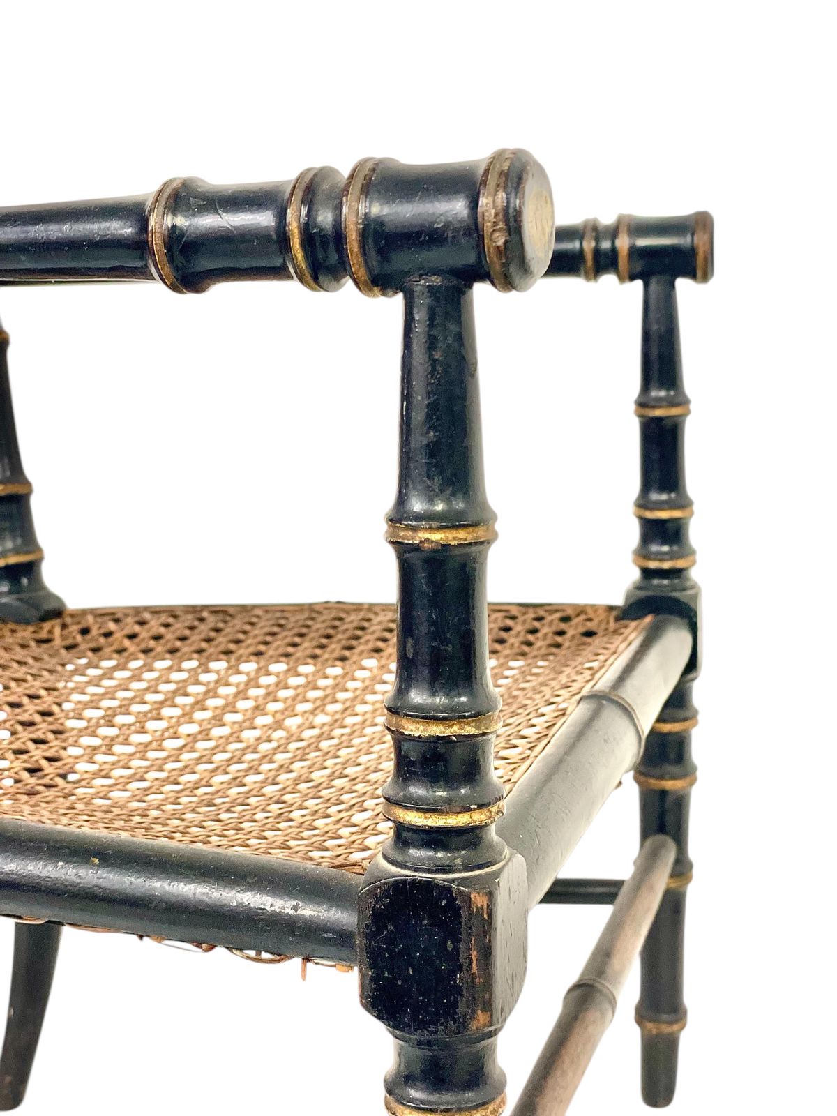 19th Century Faux Bamboo And Caned Children’s Chair photo buy