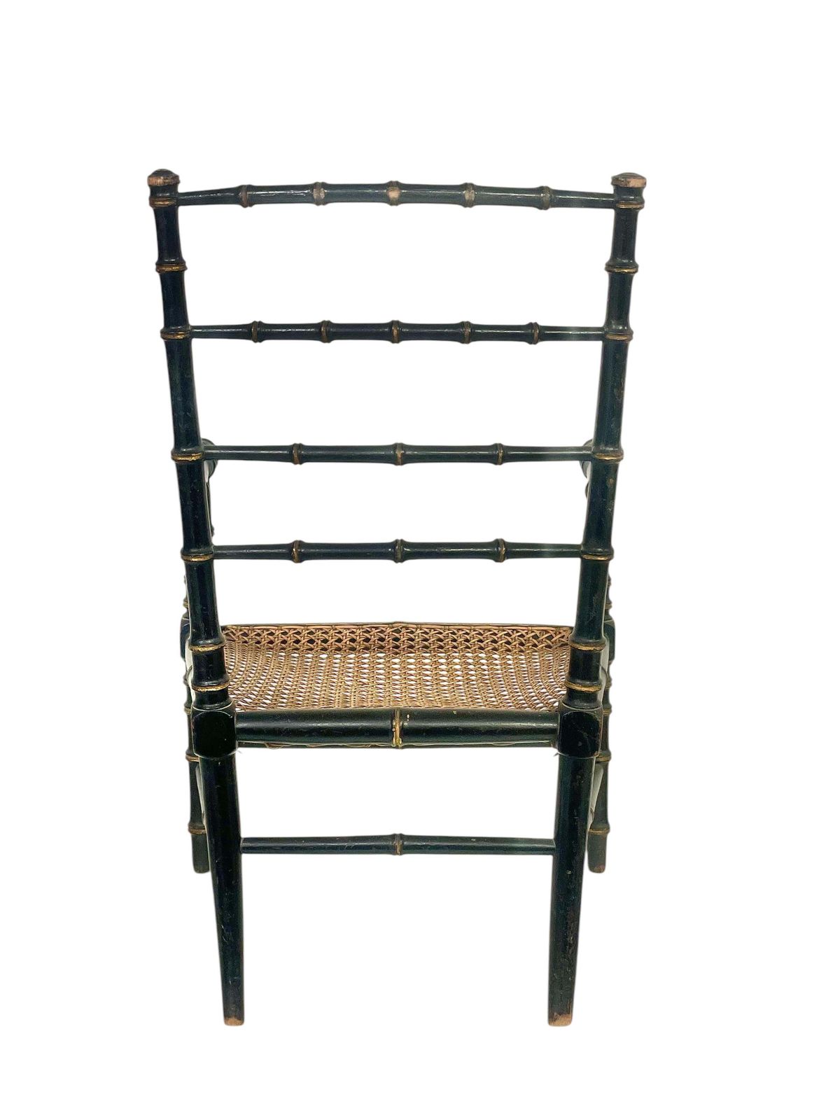 photo for sale 19th Century Faux Bamboo And Caned Children’s Chair
