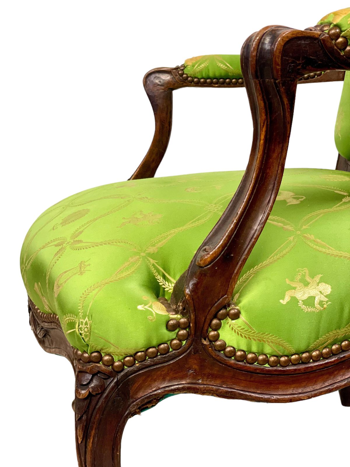 18th Century Louis XV Epoque Fauteuil à La Reine photo vintage