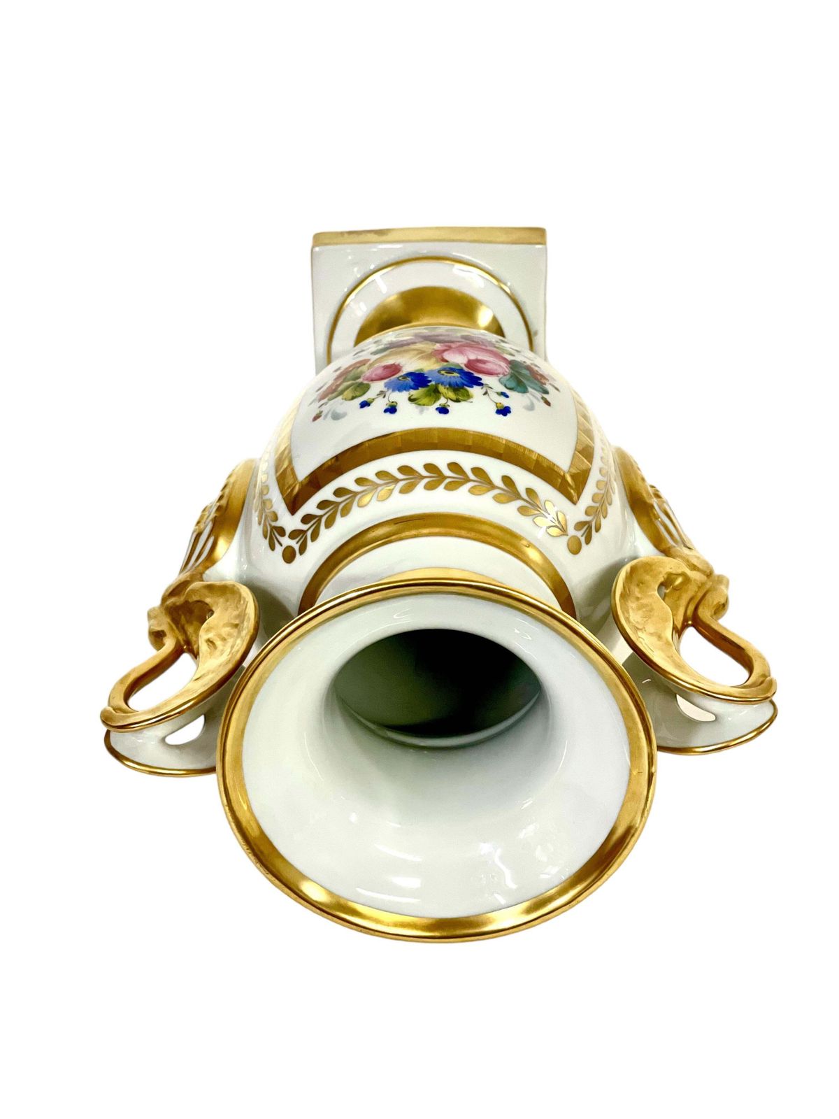 French Limoges Porcelain Gilded Baluster Vase photo buy