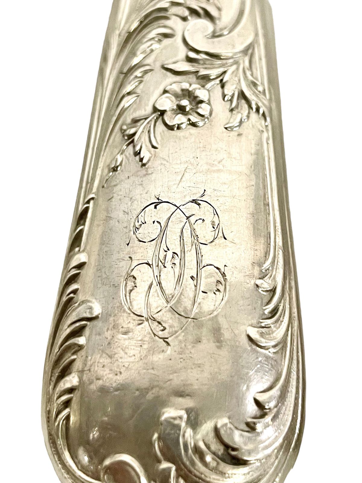 photo vinterior 19th Century French Louis XIV Style Gigot Lamb Silver Plated Carving Set