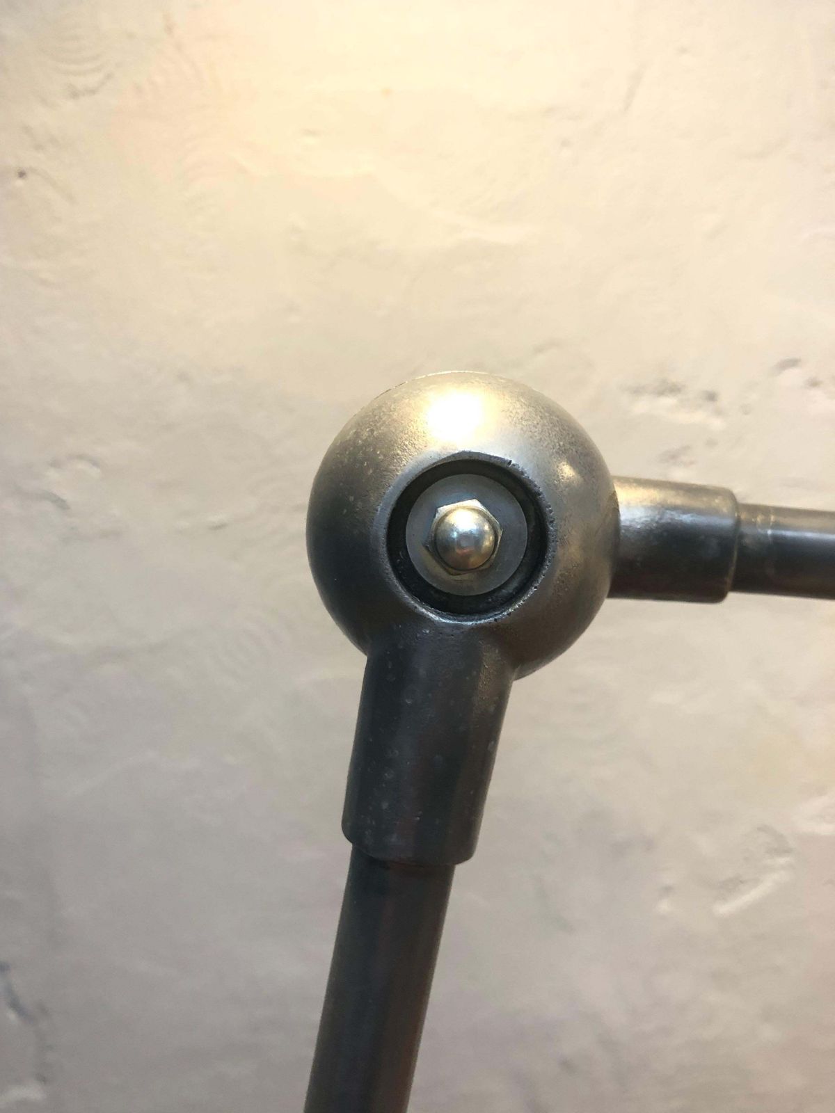 2034.0 Vintage Jielde Double Armed Industrial Floor Lamp Mounted On To A V8 Flathead photo