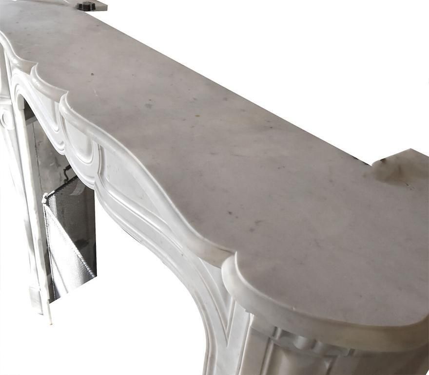 Carrara Marble Pompadour Fireplace Mantel 19th Century photo 5961.0