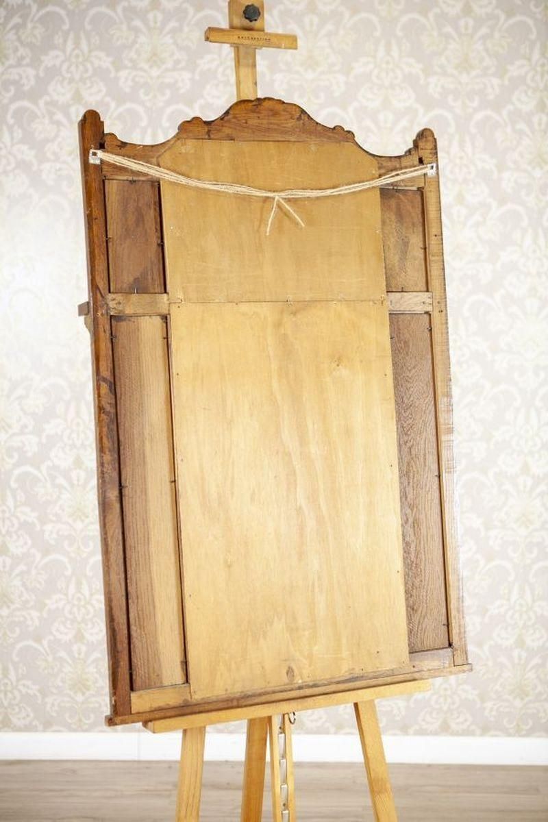 Art Nouveau Wall Mirror In Oak Frame, Early 20th Century photo buy