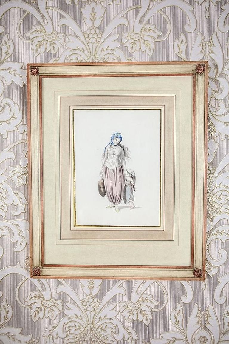 Pair Of Prints From The Early 20th Century Depicting Women photo for sale