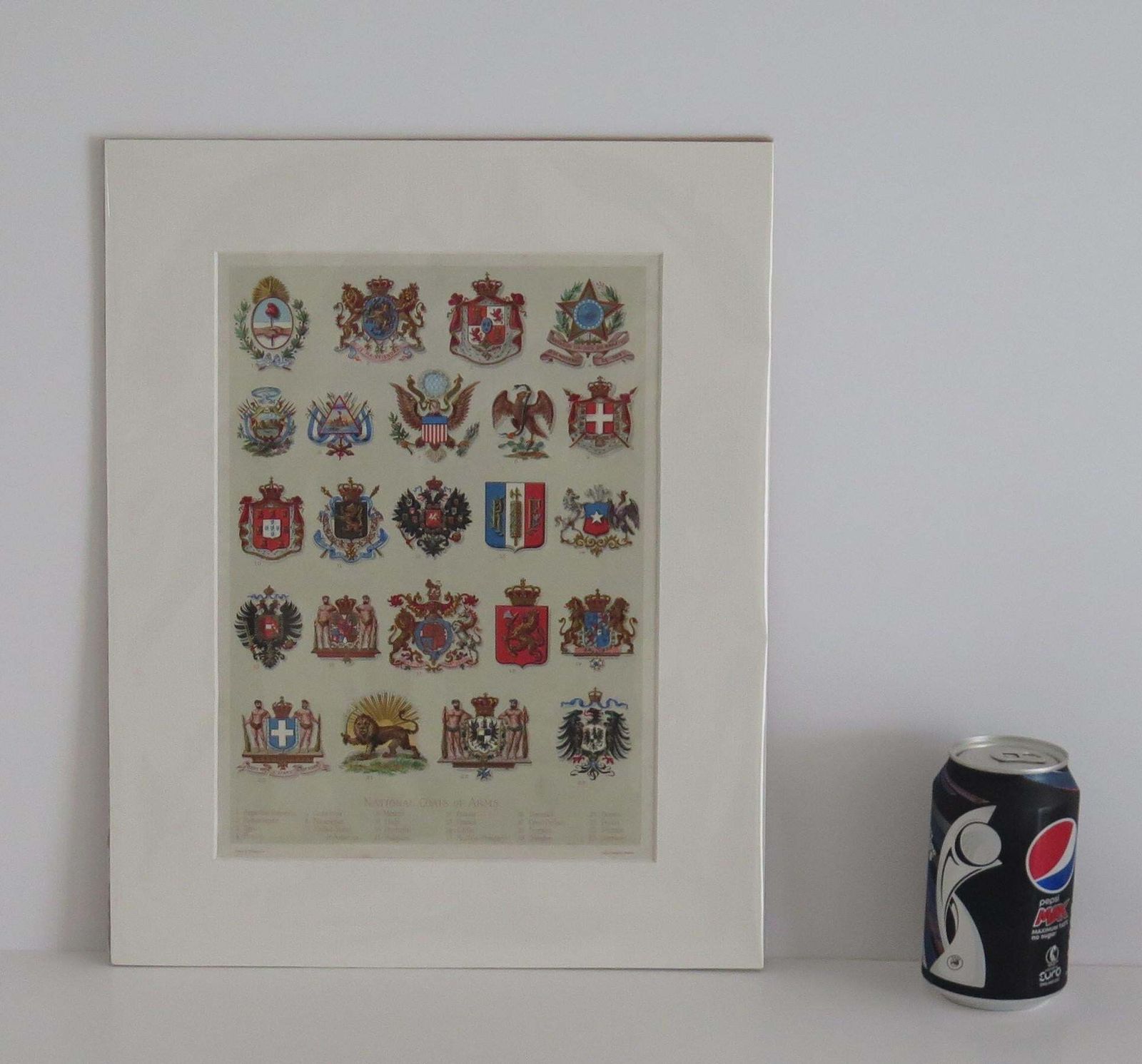 photo for sale Mounted Print Of National Coats Of Arms By Tiffany & Co. From 1895 Encyclopedia