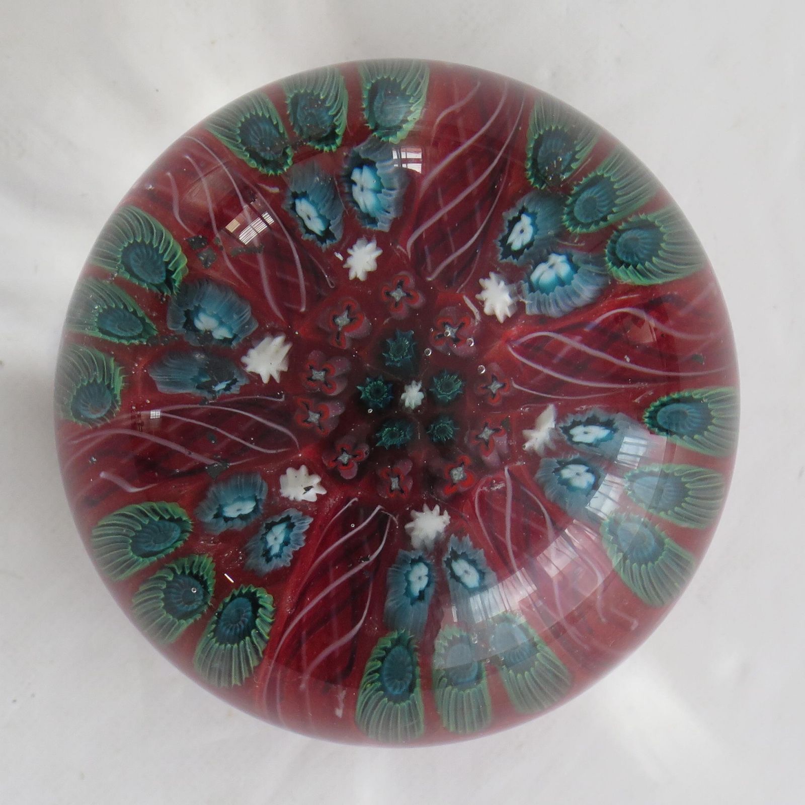 Glass Millefiori Vasart Paperweight Hand Blown, Scotland Circa 1960 photo Home Decor