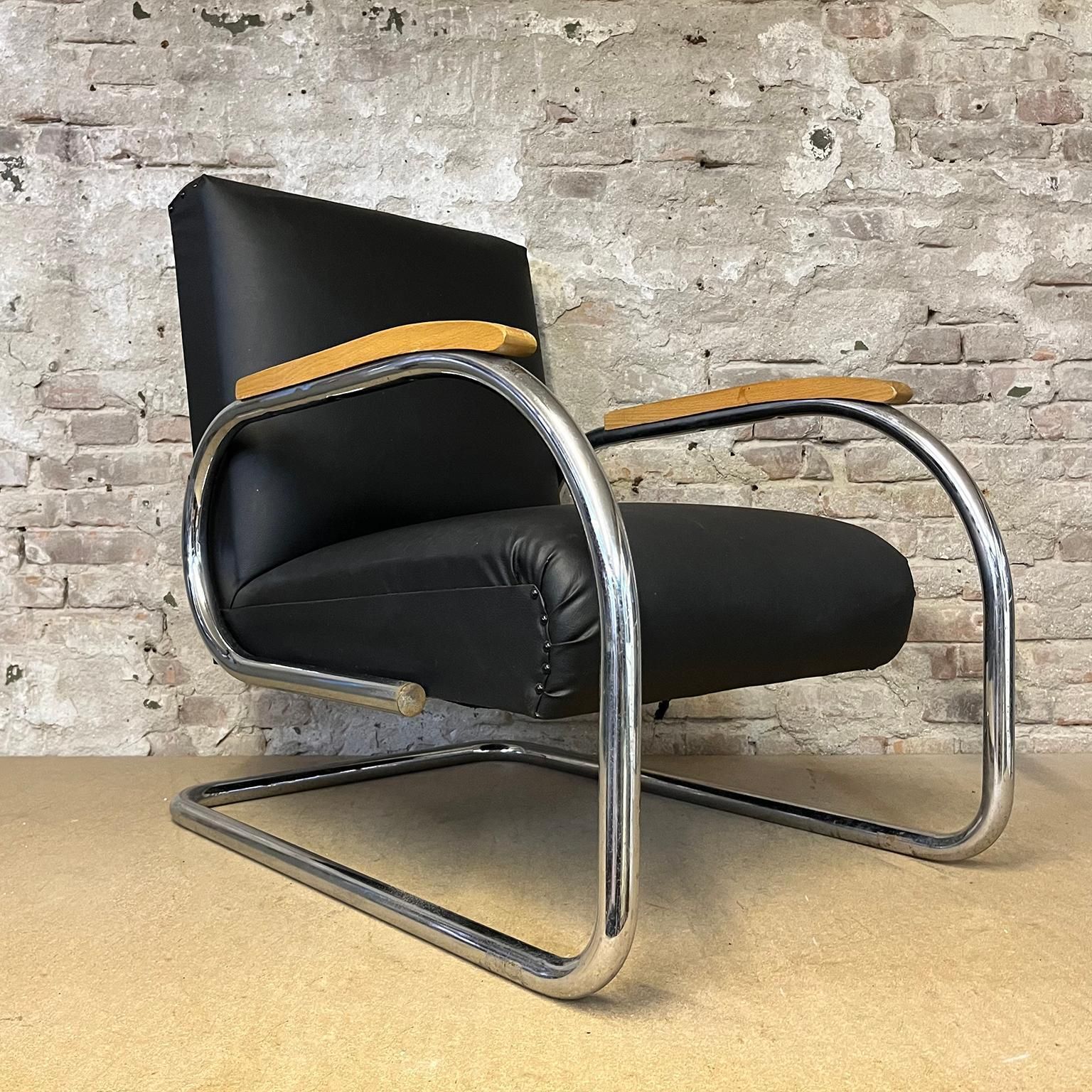 Tubax Armchair In Black Faux Leather photo furniture