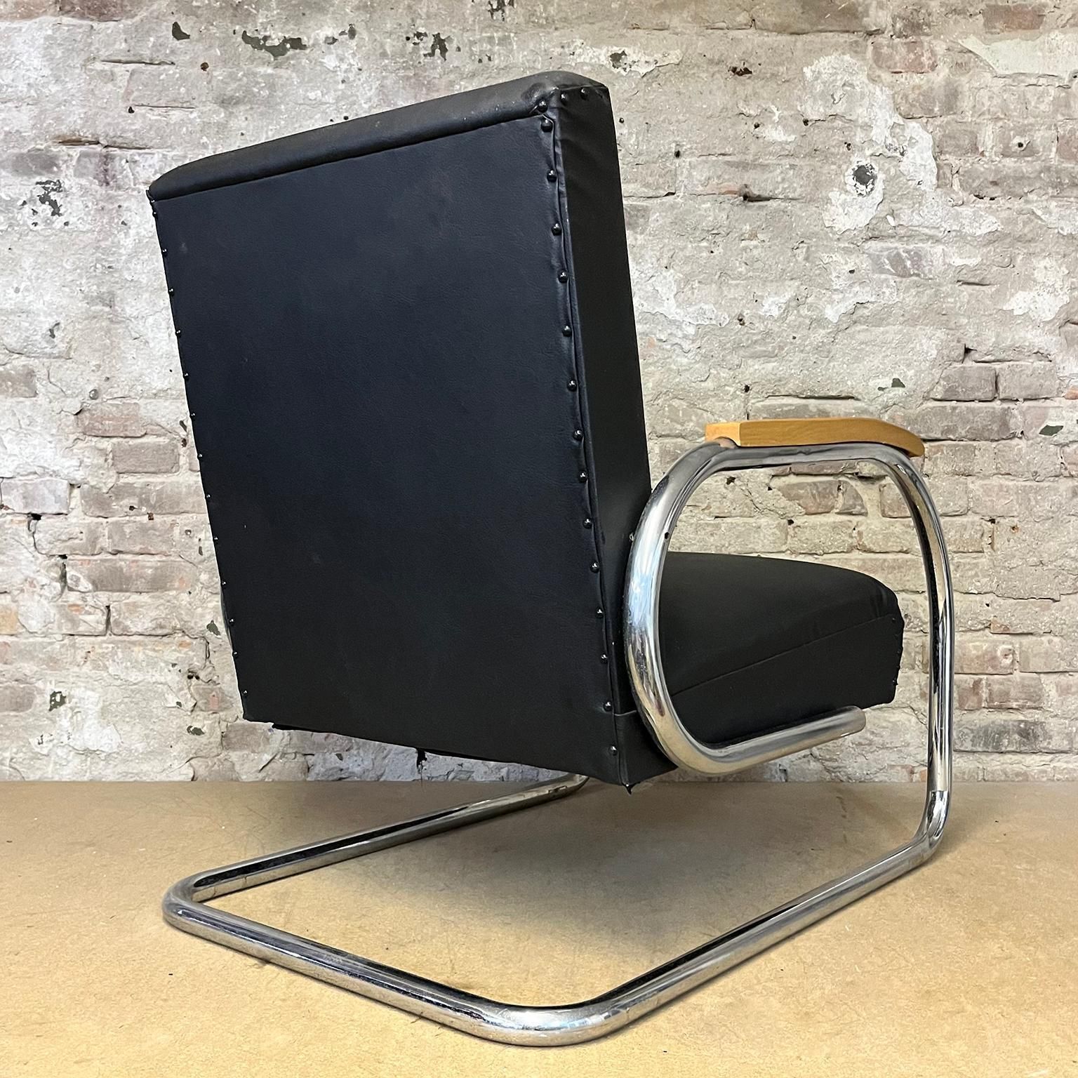 Tubax Armchair In Black Faux Leather photo 815.0