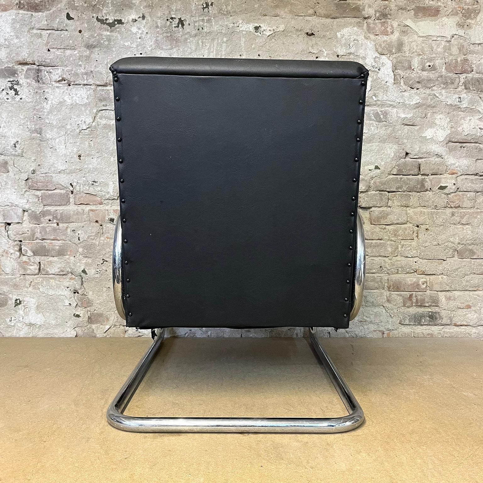 Tubax Armchair In Black Faux Leather photo vinterior