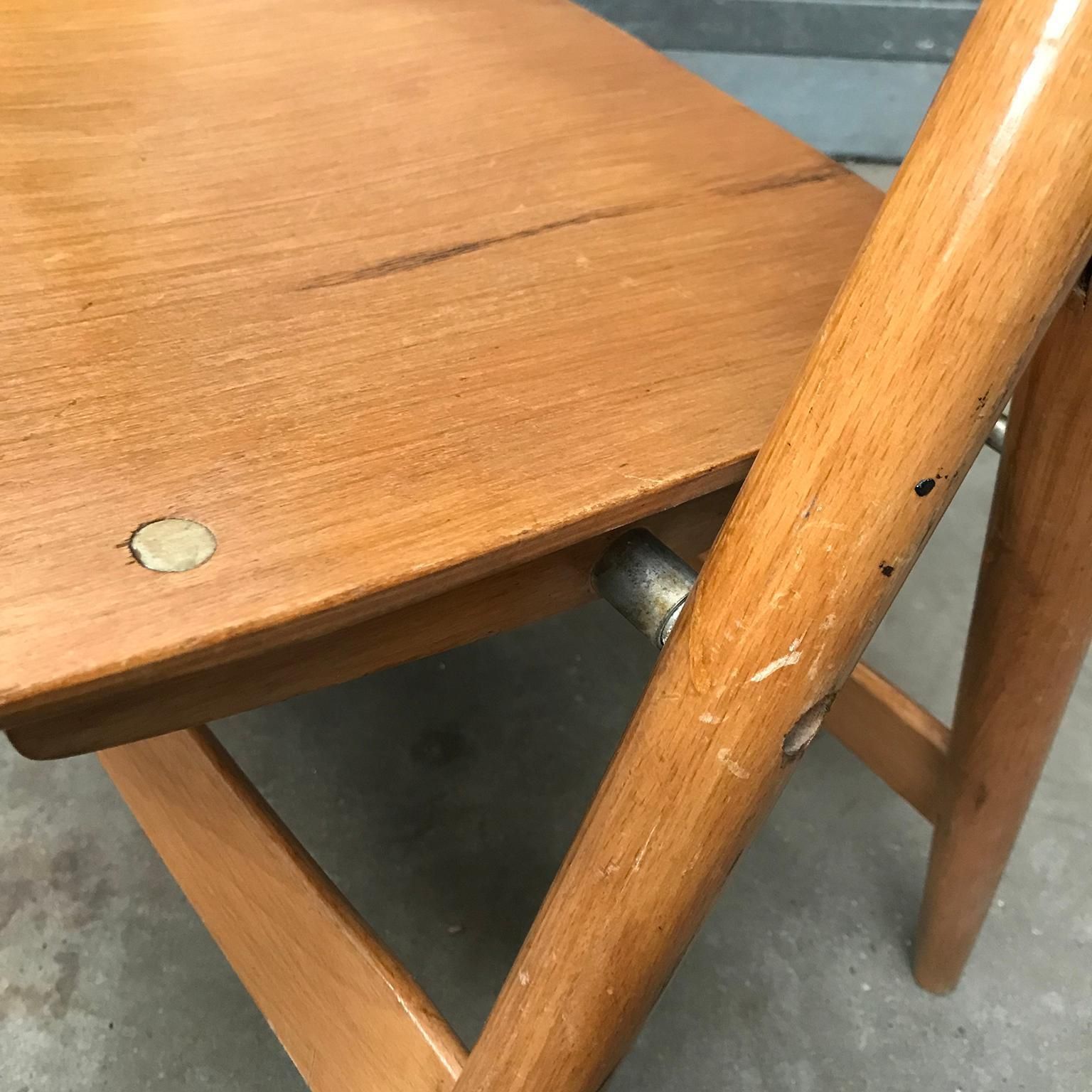photo vintage 1952, Egon Eiermann For Wilde & Spieth, Wooden Folding Chair