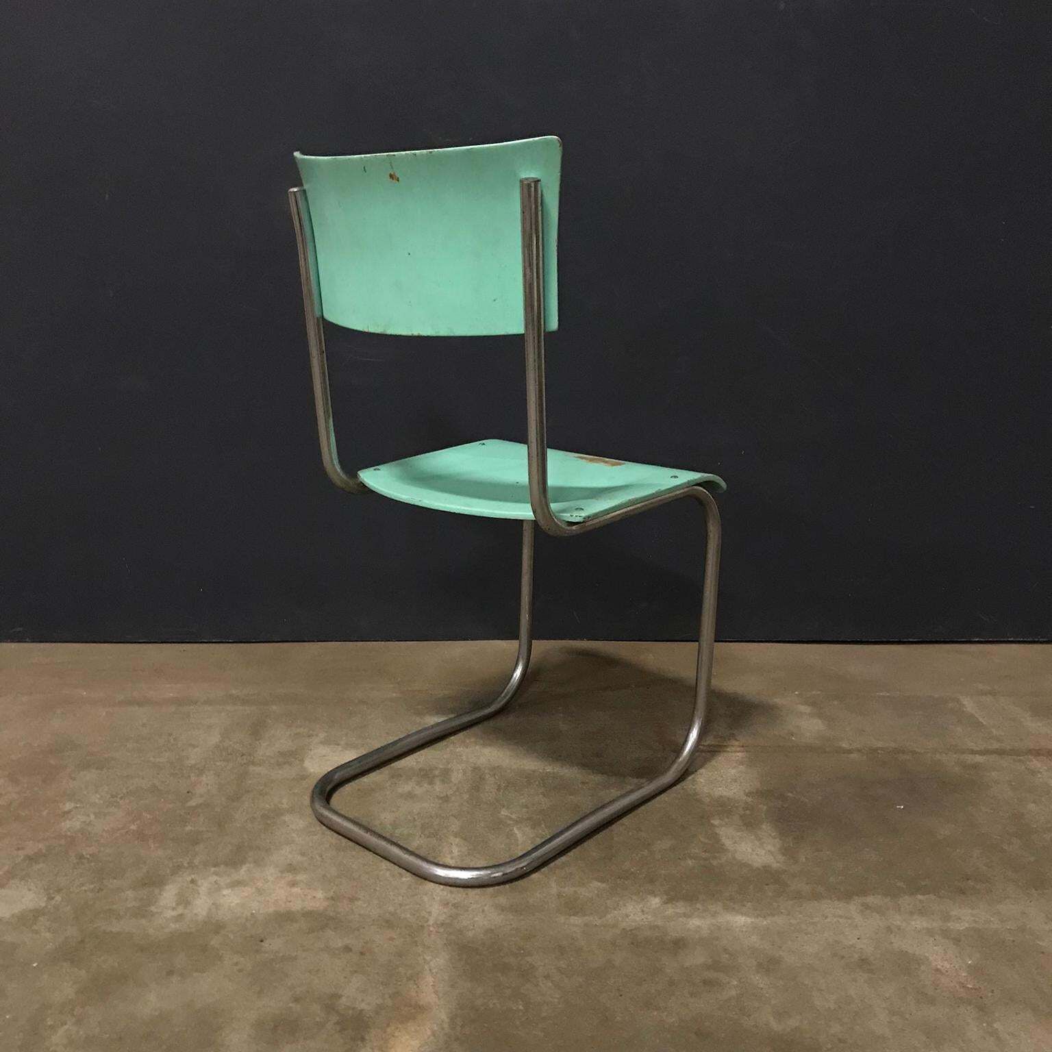 1931, Mart Stam For Thonet, Turquoise Wooden S43 photo Furniture