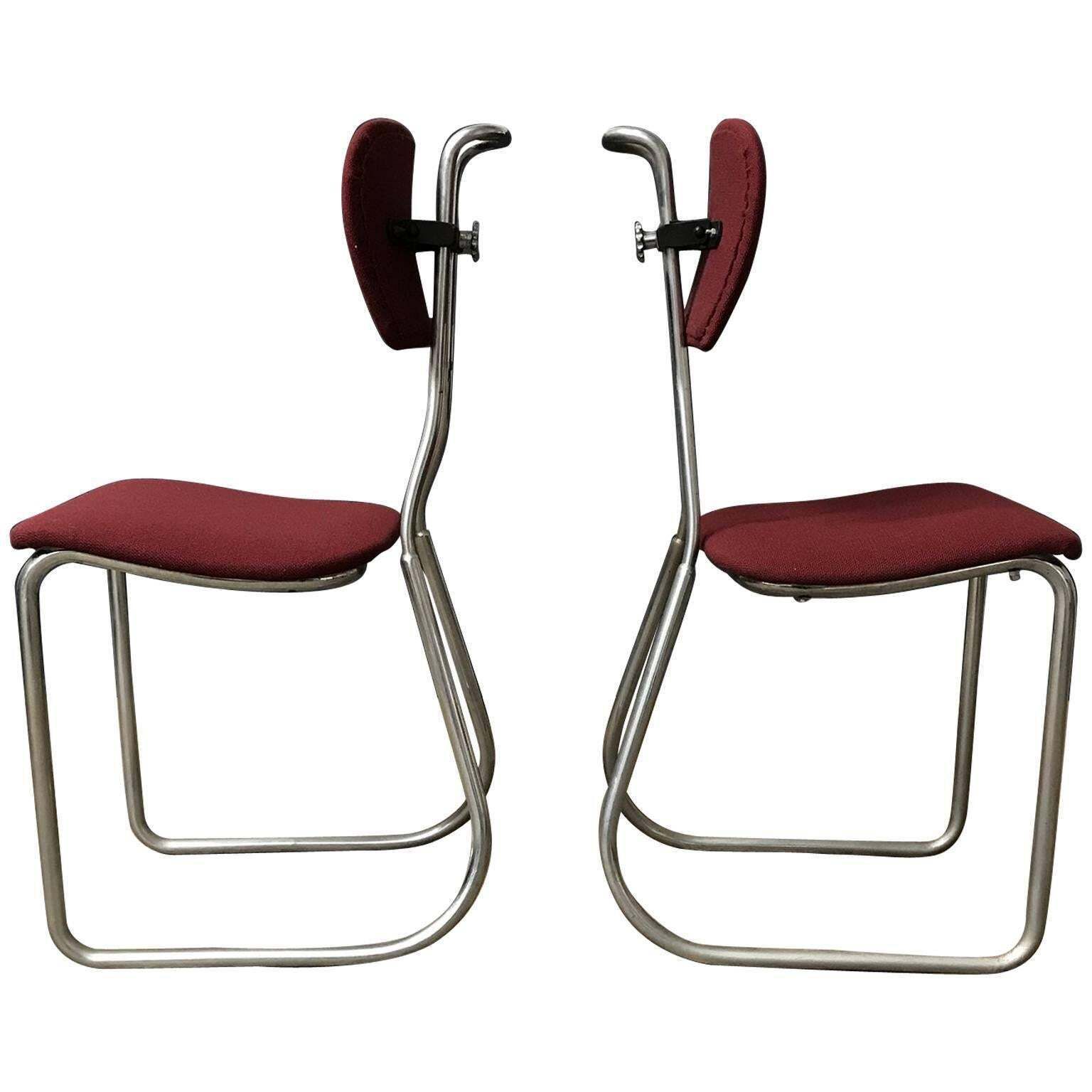1932, W.H. Gispen For Gispen Culemborg, Holland, Original Pre War Typing Chairs