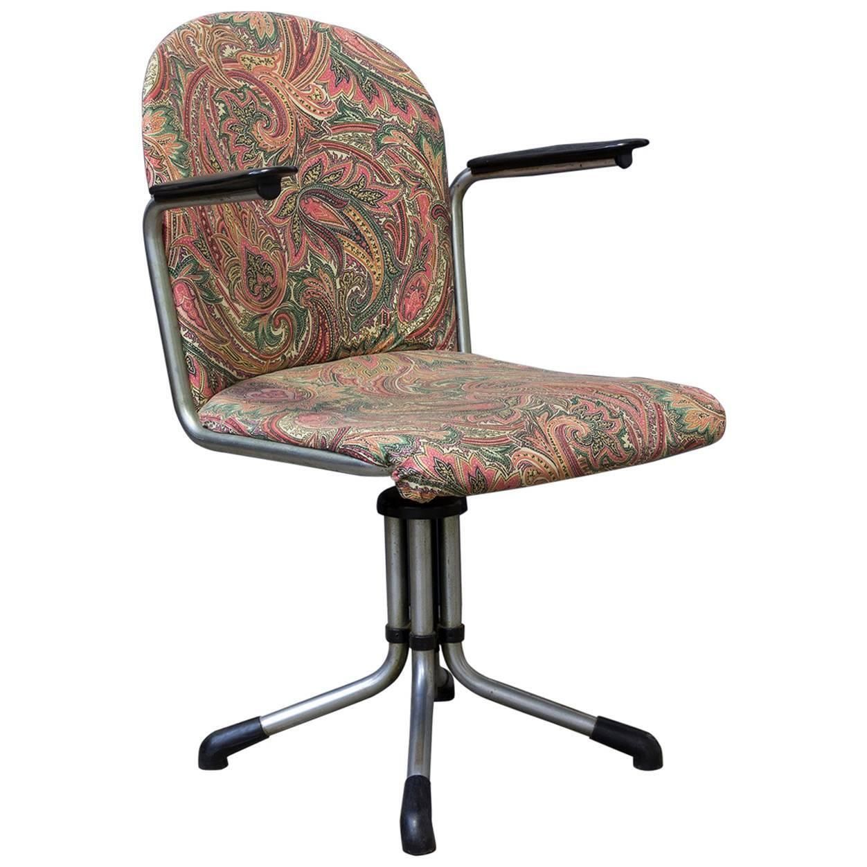 1935, W.H. Gispen By Gispen Culemborg, Office Chair 356, Bakelite Armrests