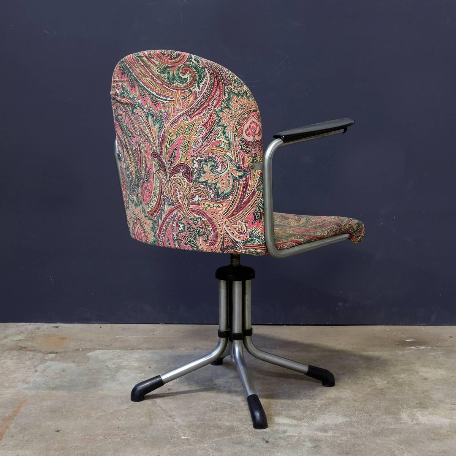 1935, W.H. Gispen By Gispen Culemborg, Office Chair 356, Bakelite Armrests photo for sale