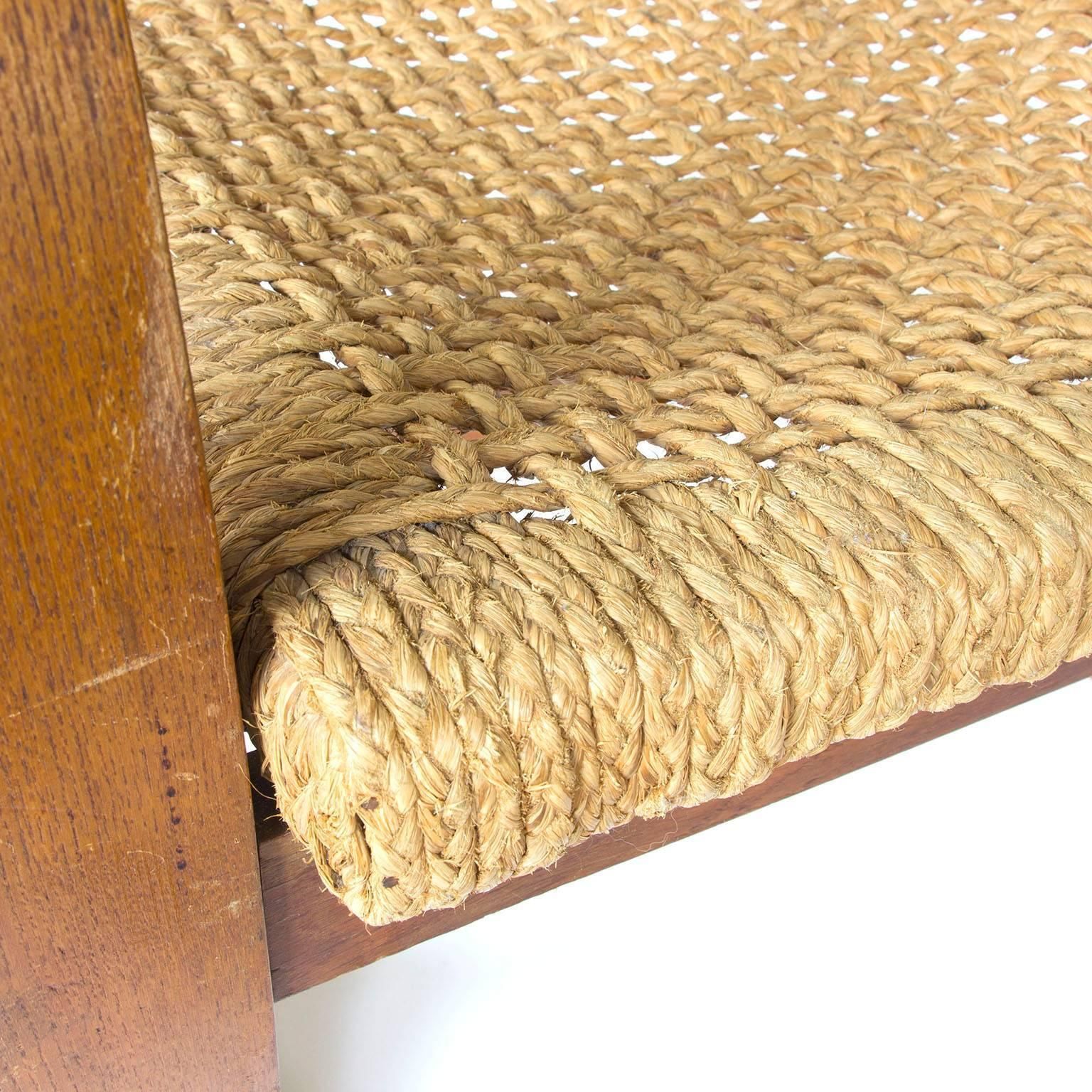 1935, Bas Van Pelt Rope Slung Rare High Back Comfortable Armchair photo vinterior