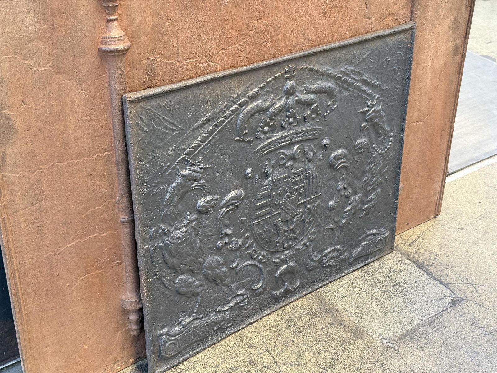 18th Century French 'Arms Of Lorraine' Fireback / Backsplash, Louis XV Period photo 1265.0